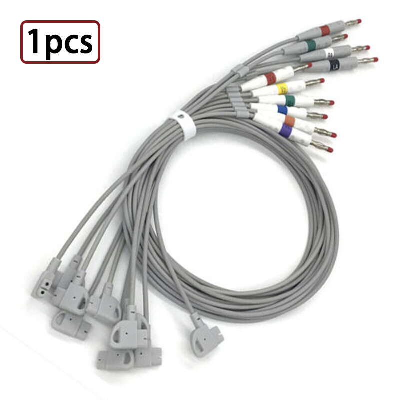 15pin 12lead ECG/EKG Cable AHA Banana4.0 fit For HP PHILIPS M1770A,Trim II/1/2/3