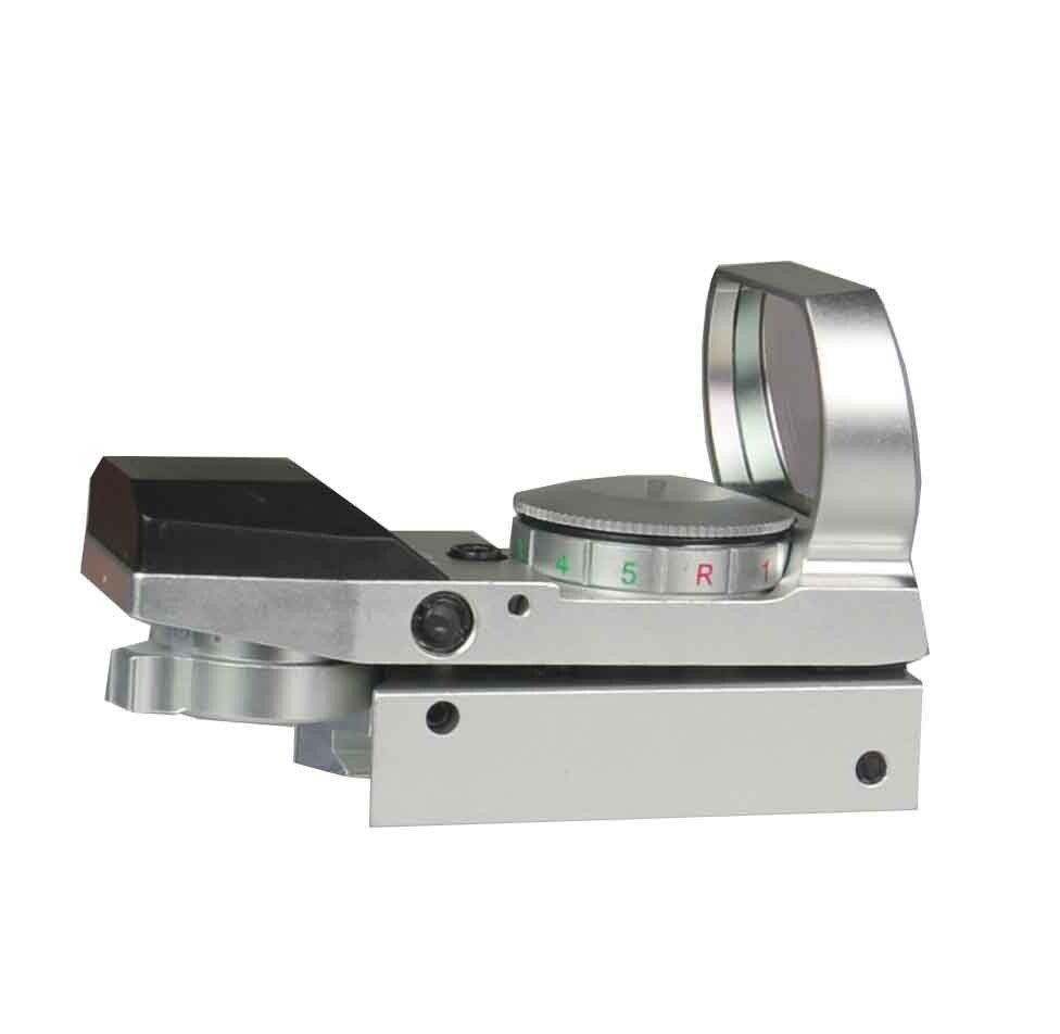 New Reflex Red and Green Adjustable Dot Sight Anodized Silver Finish