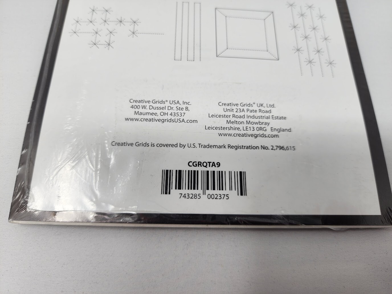 Genuine Creative Grids USA Machine Quilting Tool - Sid CGRQTA9 - Factory Sealed