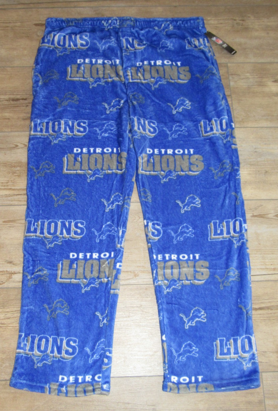 Detroit Lions NFL Sleepwear Fleece Pajama Lounge Pants Honolulu Blue Men's 2XL