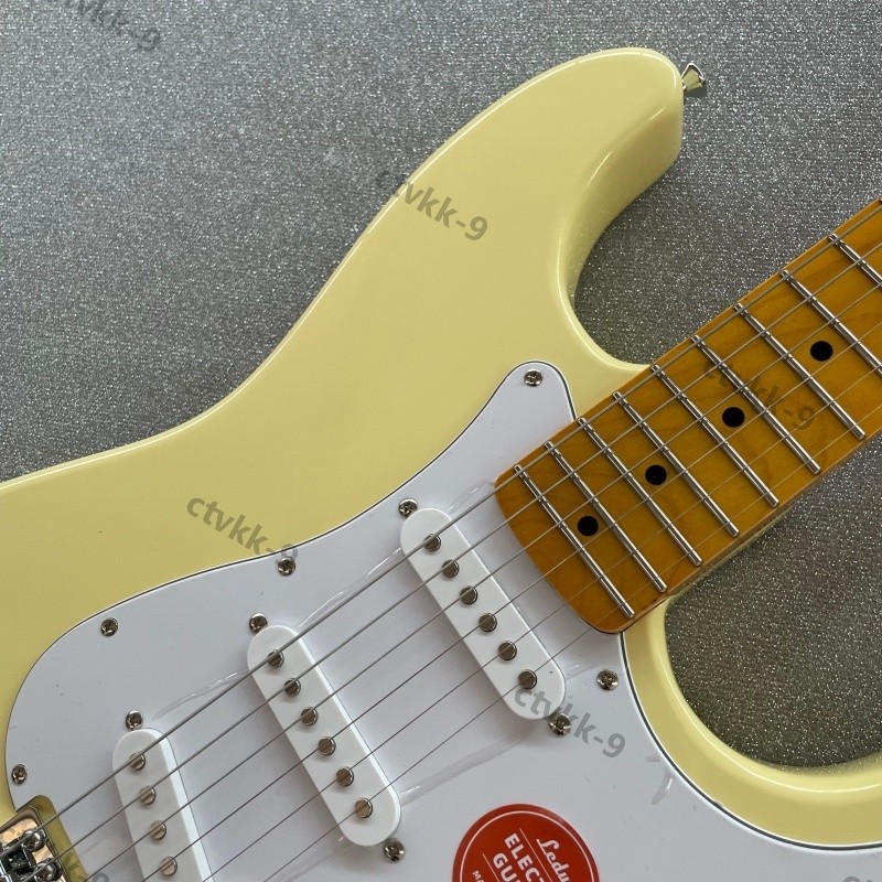 Electric Guitar Bone Nut Stainless Rounded Fret Tremolo SSS C Neck Free Shipping