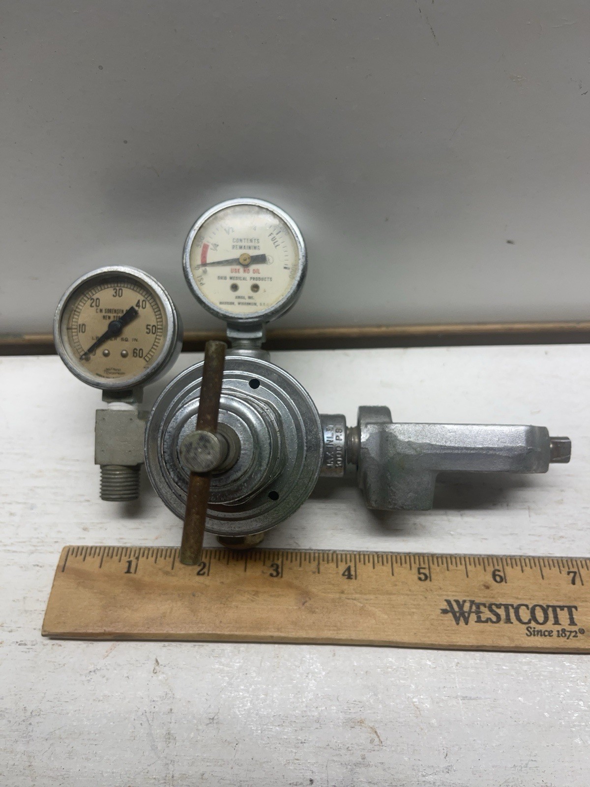 Airco Oxygen Yoke Regulator + Gauges 8058089 CGA