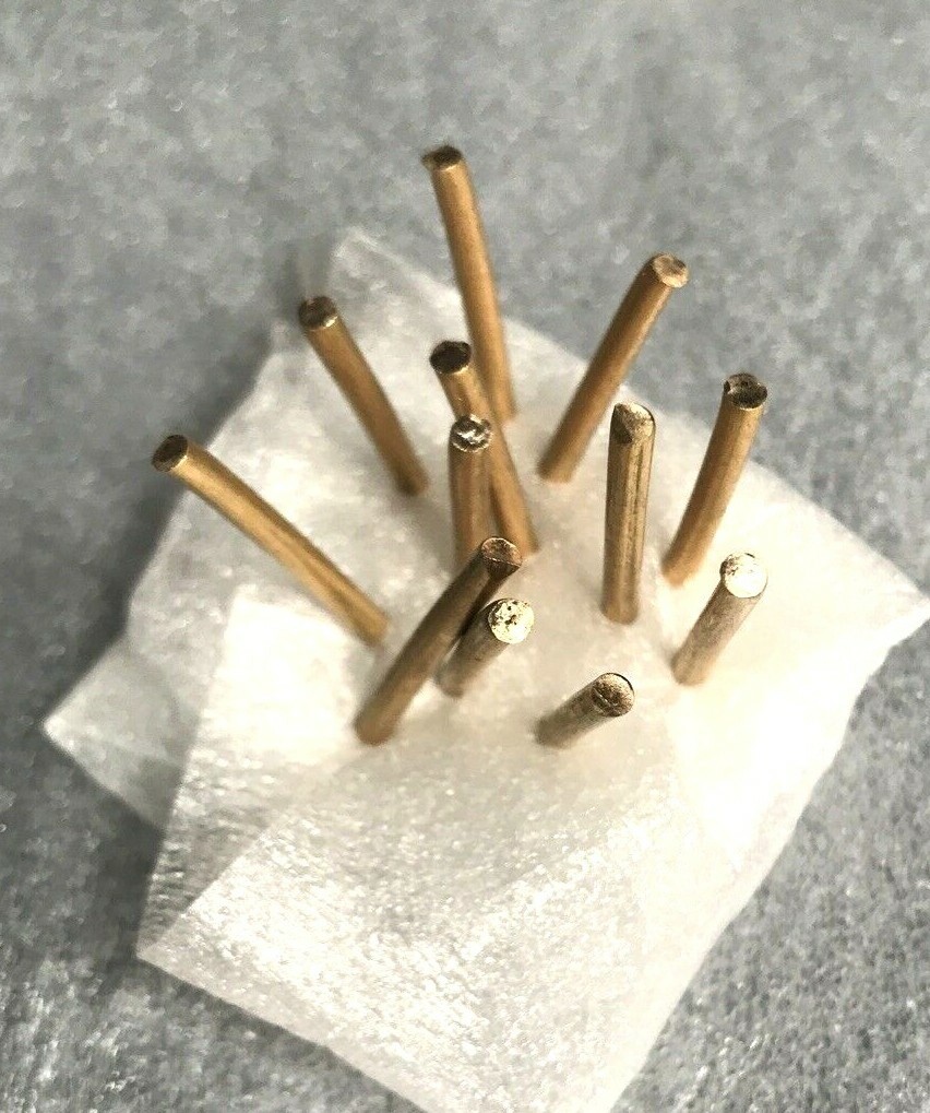 12 Brass 3/32" Pins Secure Handles Bolsters Guards Knifemaking Projects 0.092 x1