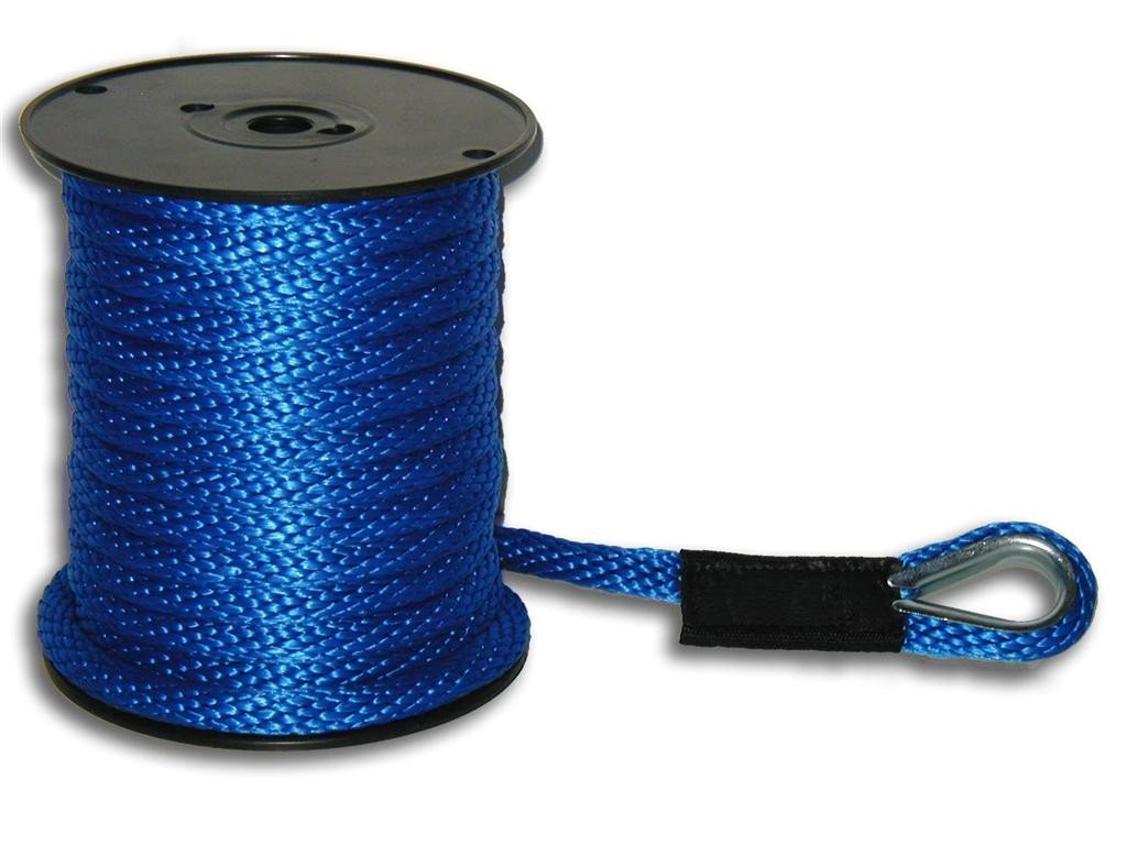 Nylon Anchor Line -  5/8" X 150' ROYAL BLUE / USA Made / Non-Fading