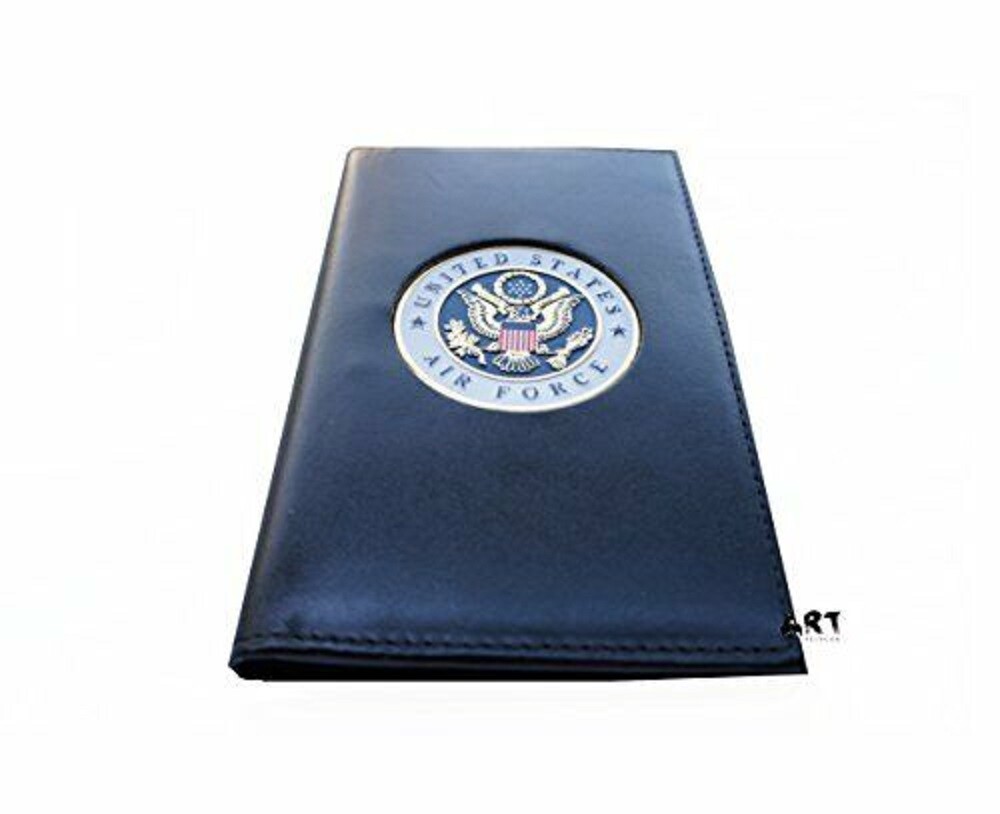 Spiral Notebook Cover with Military Seal, Black Padfolio in 5 Styles - 3 " x 5 "