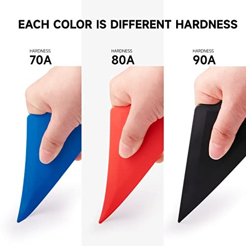 3 Hardness Triangle Squeegee Window Tint Kit, Flexible Micro Multicolor