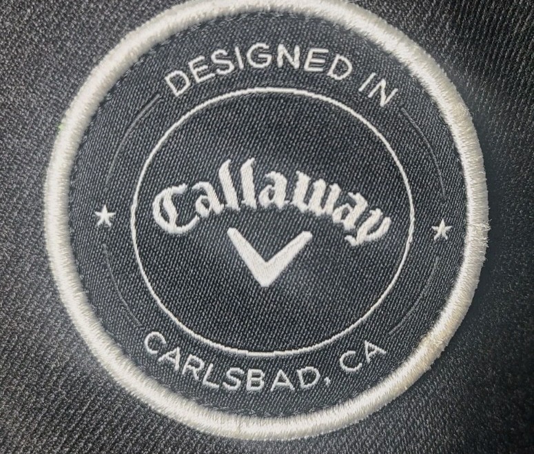 Callaway Golf "Designed in Carlsbad CA" Black Adjustable Snapback Hat Cap Used