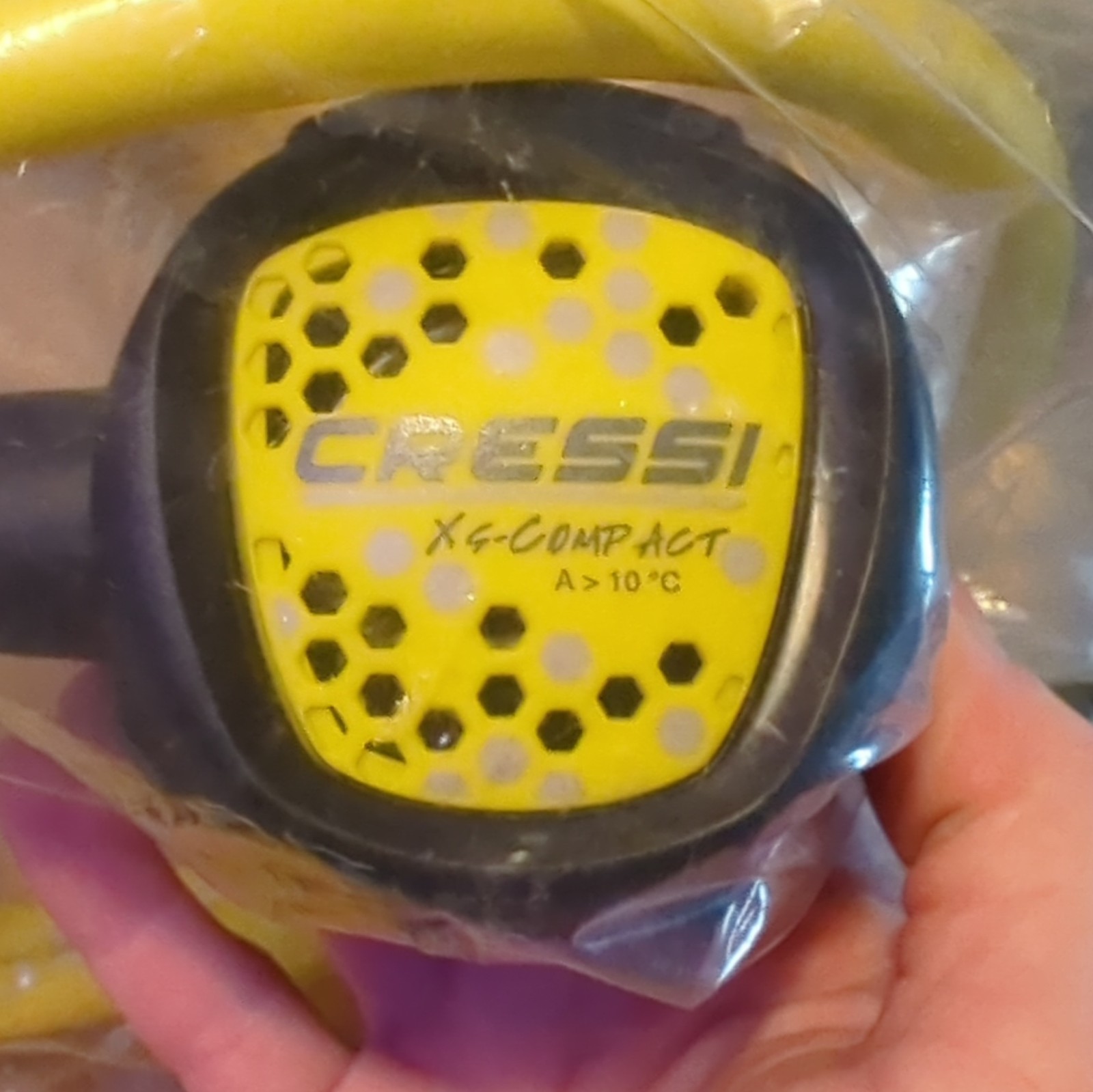 Cressi X-Compact Second Stage Scuba Regulator with Yellow Hose