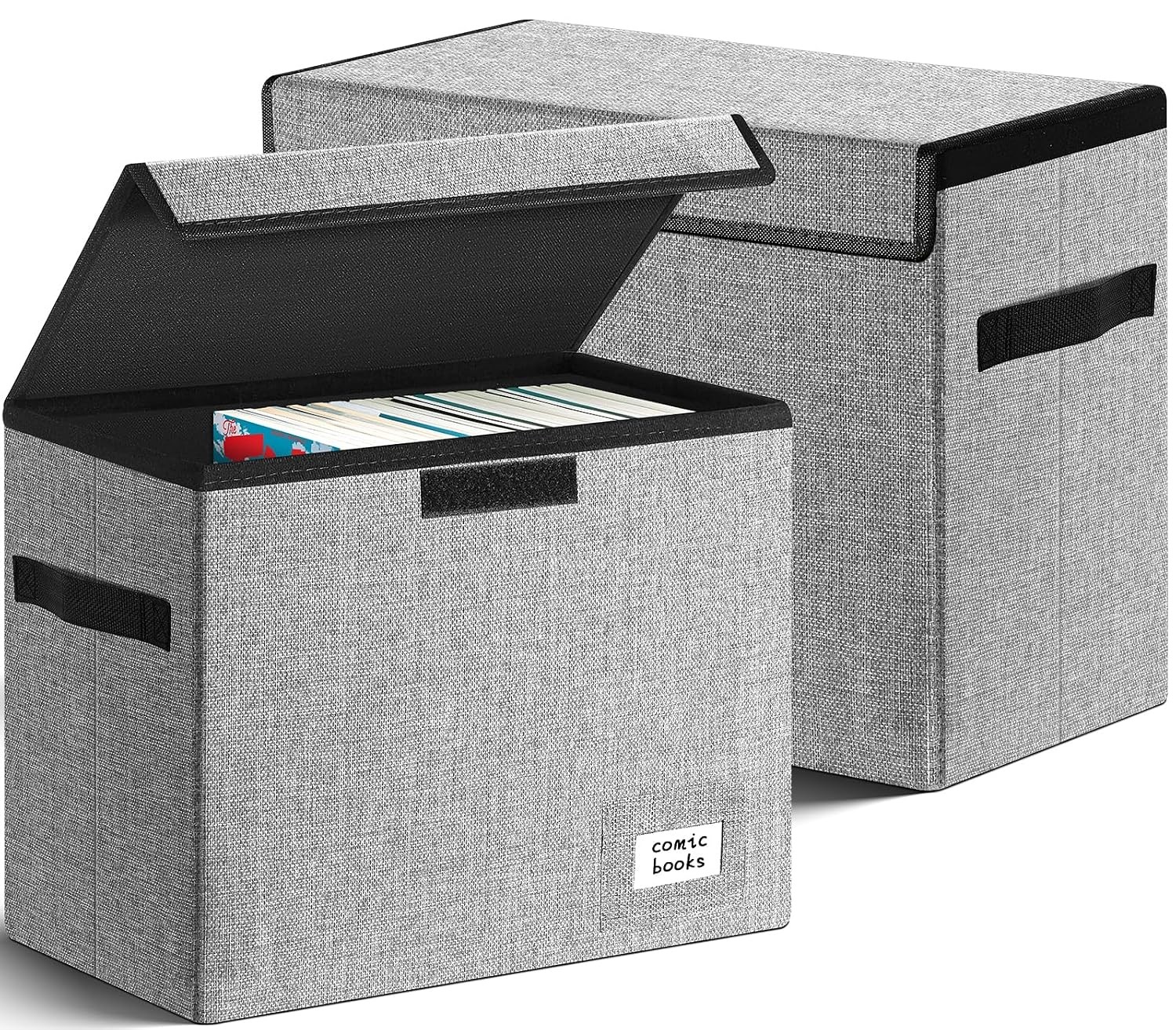 Comic Book Storage, Box 15.5" X 7.5" X 11.3", Collapsible Comic Short Box with L