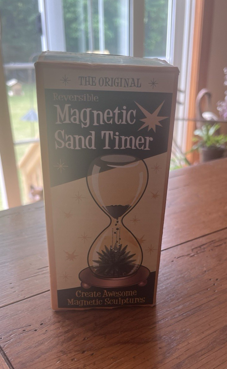 THE ORIGINAL REVERSIBLE MAGNETIC SAND TIMER WESTMINSTER HOURGLASS IN BOX