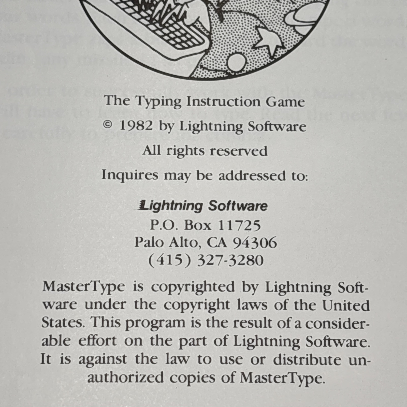 Master Type Book Hi Res Lightning Software Typing Instruction Game Bruce Zweig