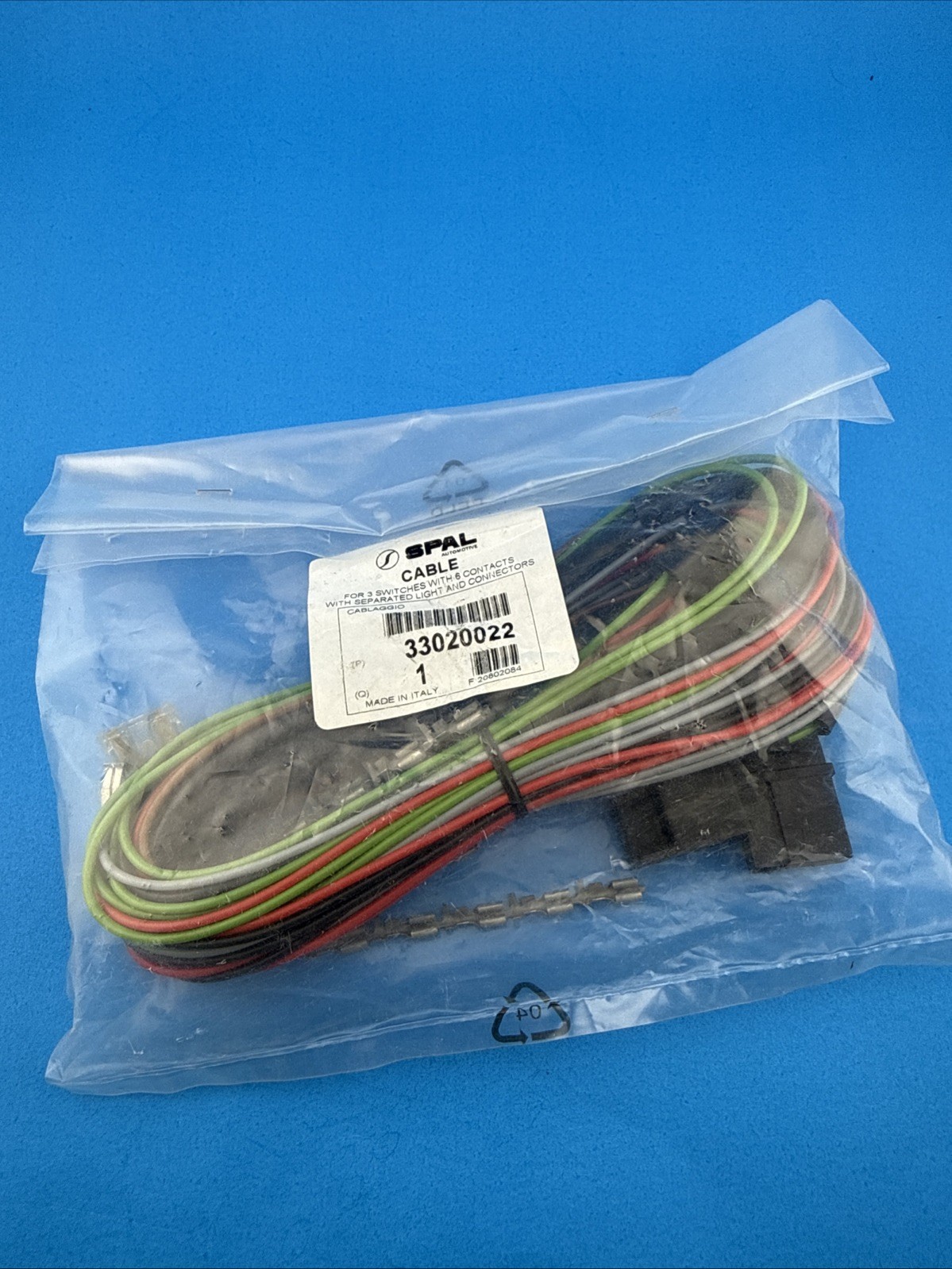 NEW SPAL 33020022 CABLE FOR 3-SWITCH 6-CONTACT CONNECTORS