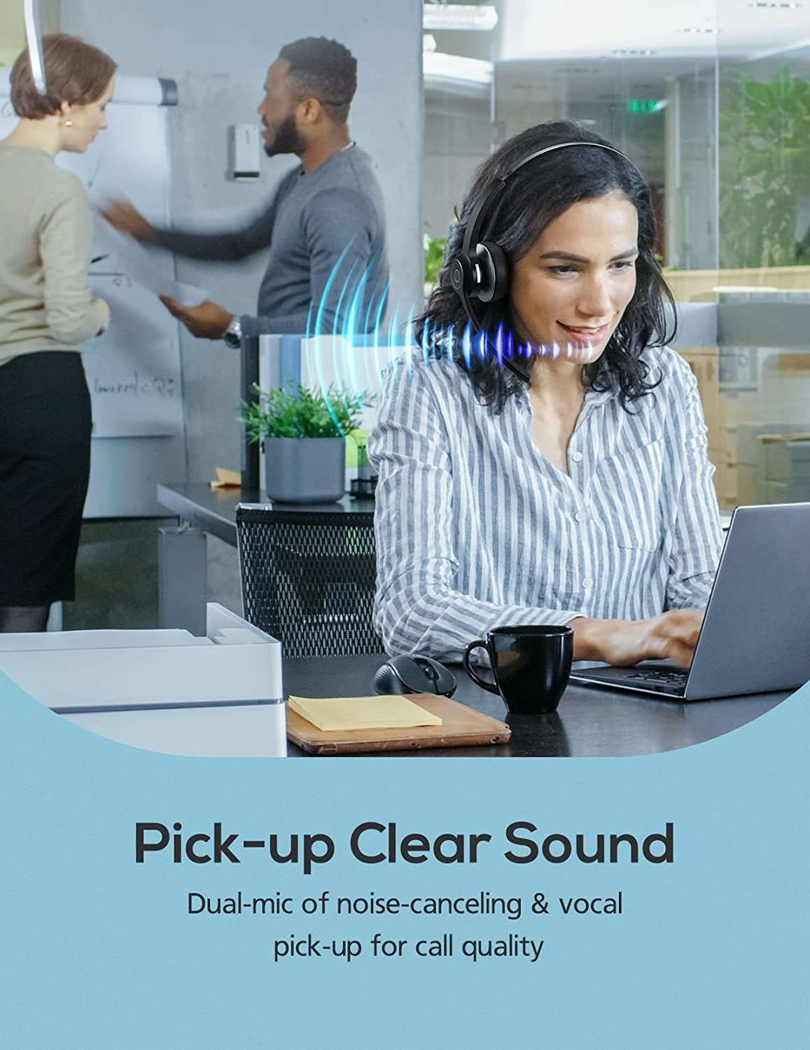 Mpow Bluetooth Wireless Headphone Over Head Business Driver Headset w/ Mute Mic
