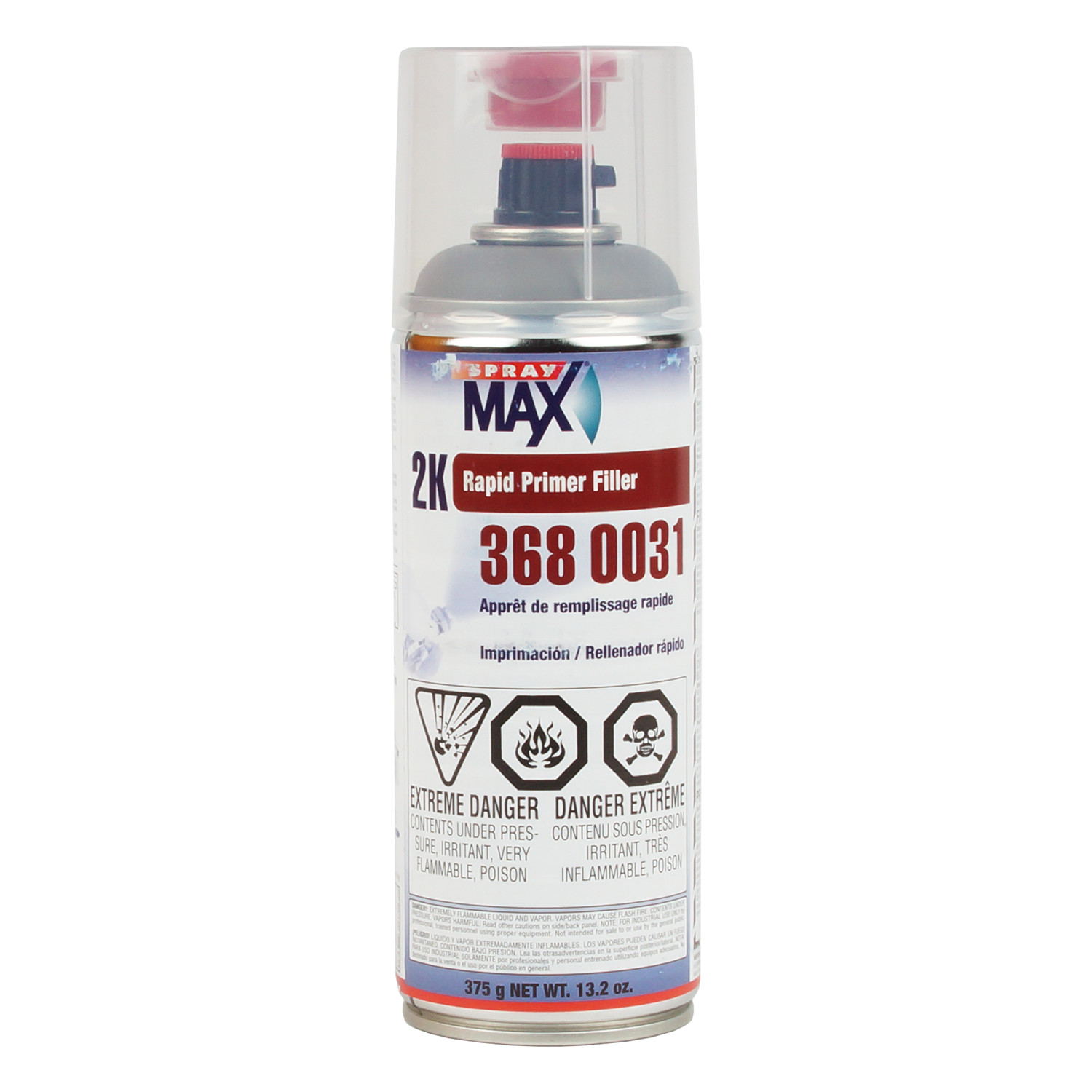 SprayMax 3680031 Gray Universal 2K Rapid Primer Filler (13.2 oz)