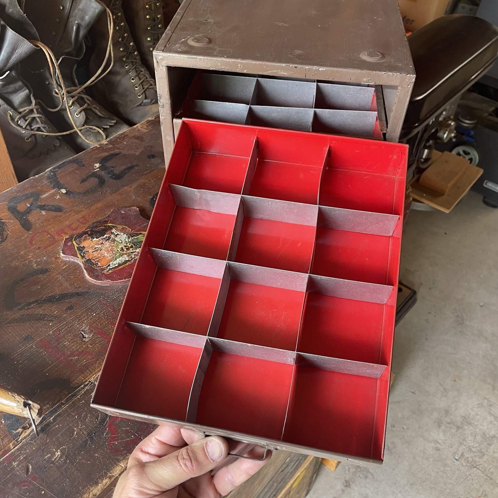 Vintage 4 Drawer Utility Cabinet Storage Industrial