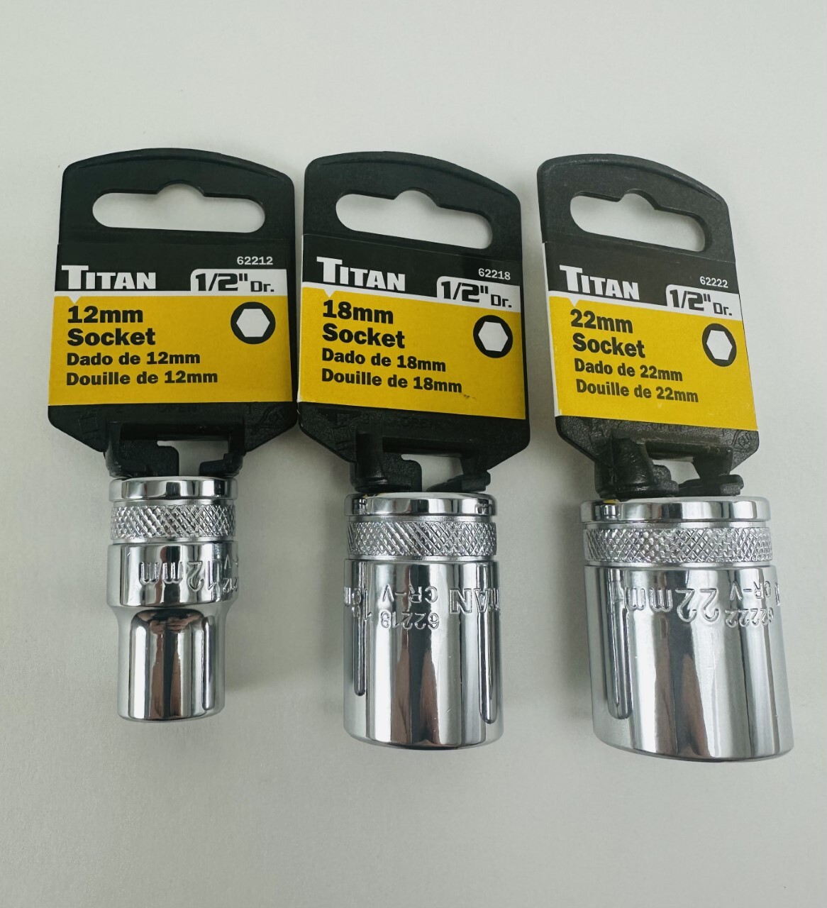 Titan INDIVIDUAL 1/2” Drive Shallow Metric Socket Choose From 10mm - 32mm