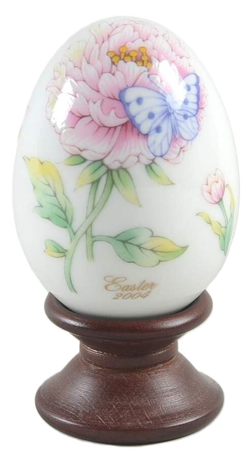 Noritake Easter Egg 2004 Limited Edition 34TH Stand Bone China M198 "NEW IN BOX"