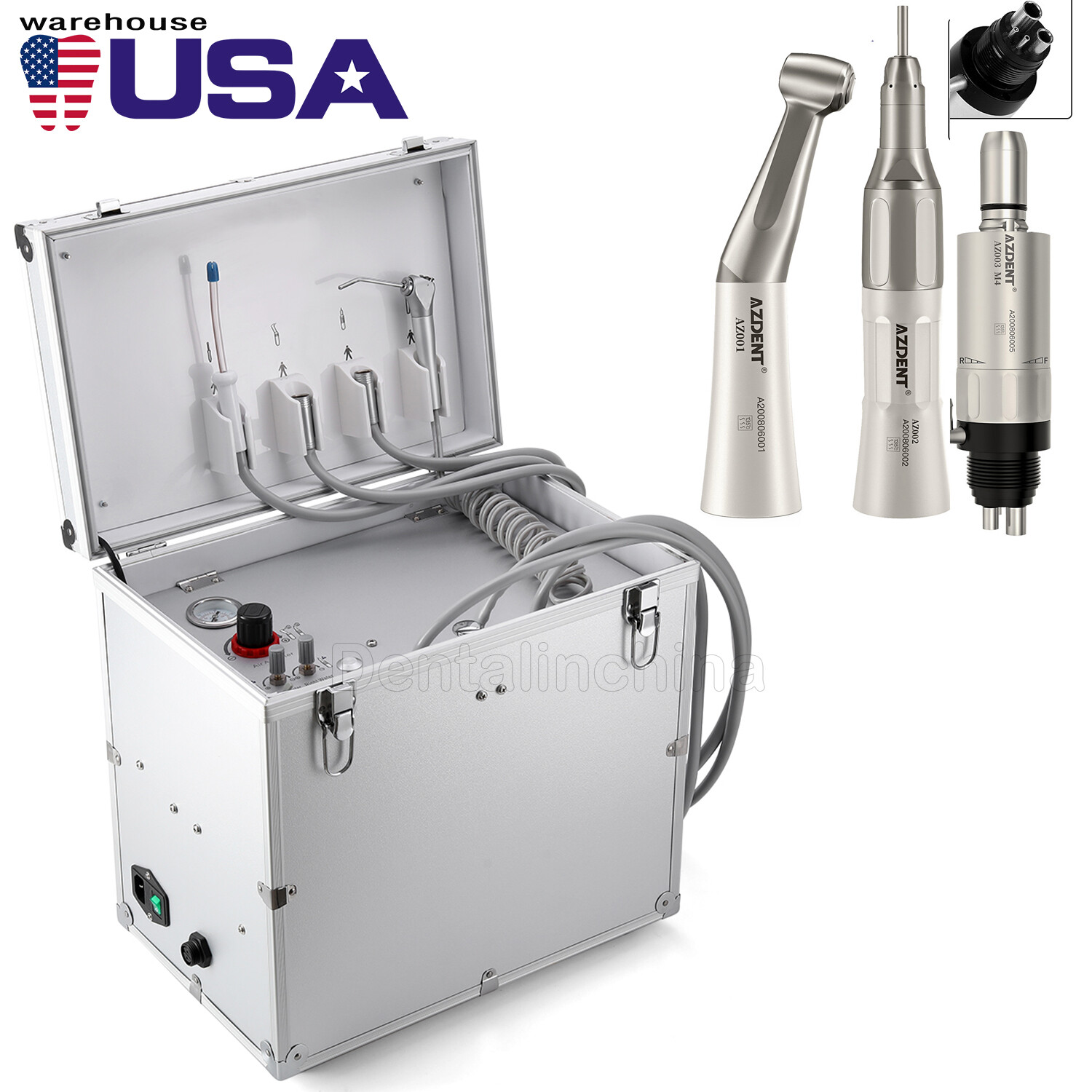 Dental unidad móvil entrega succión compresor aire /Kit de pie mano baja velocid