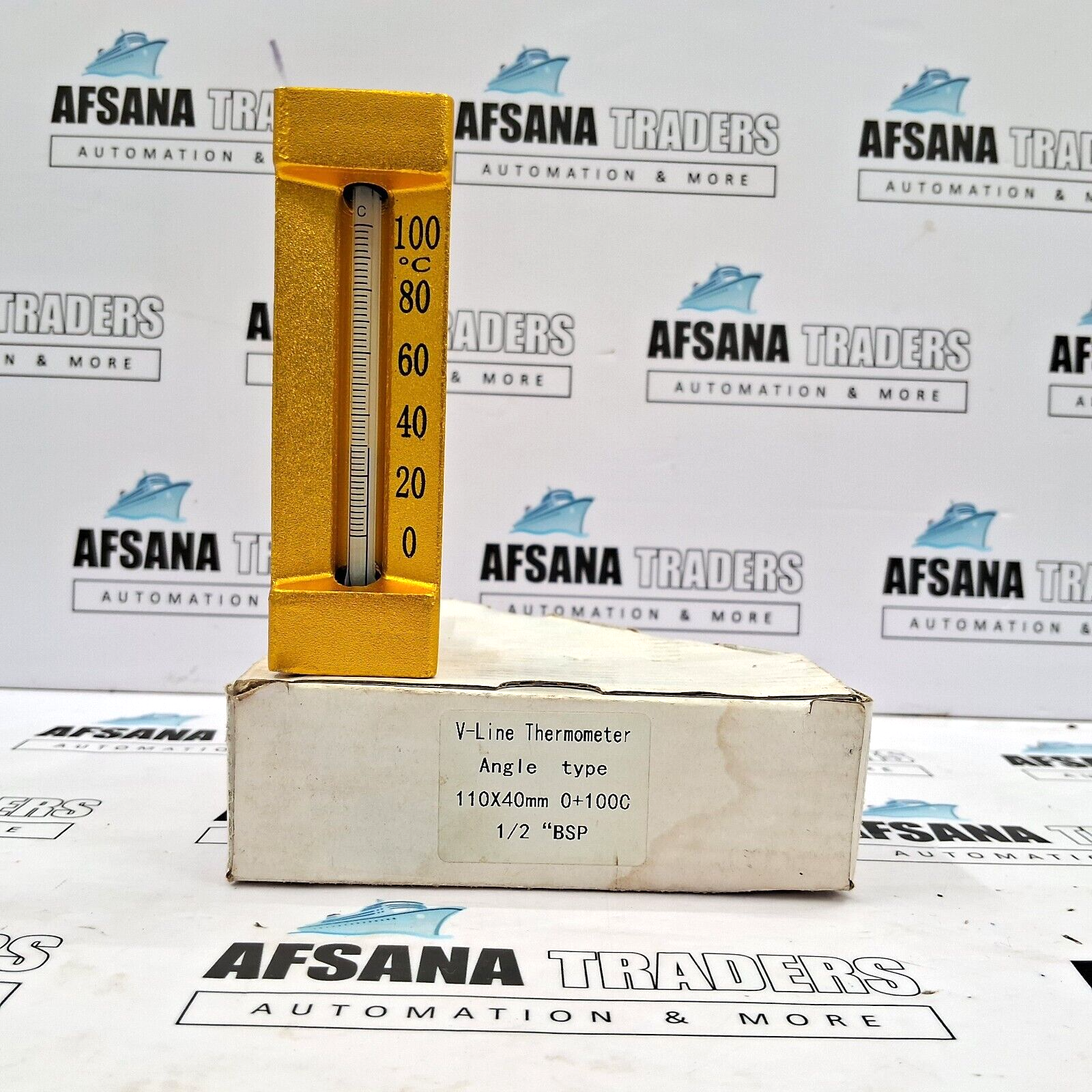 V-LINE INDUSTRIAL ANGLE TYPE 110*40MM THERMOMETER 0 TO 100°C