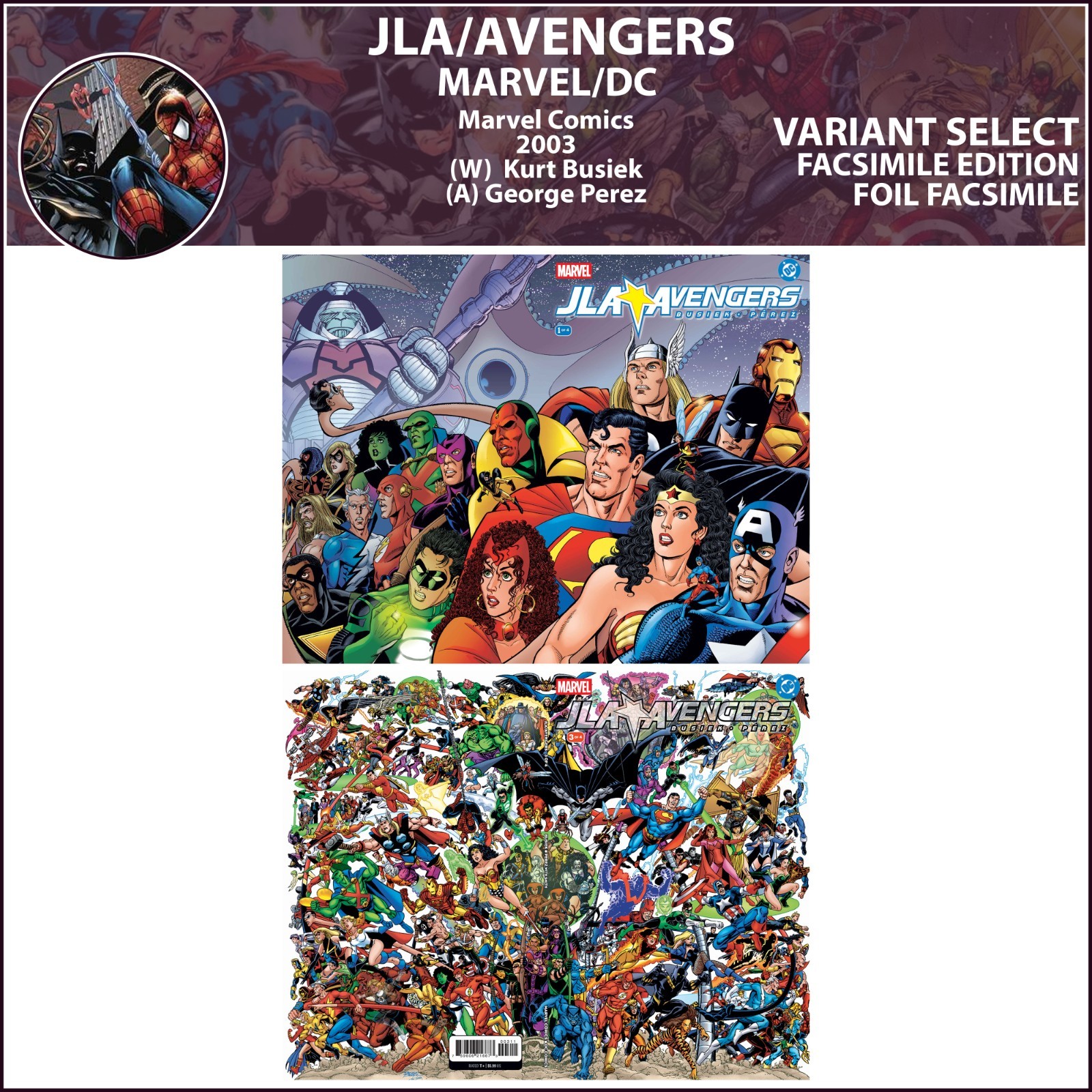 JLA/Avengers (2003) #1 3 Marvel Comics FACSIMILE EDITION COVER SELECT