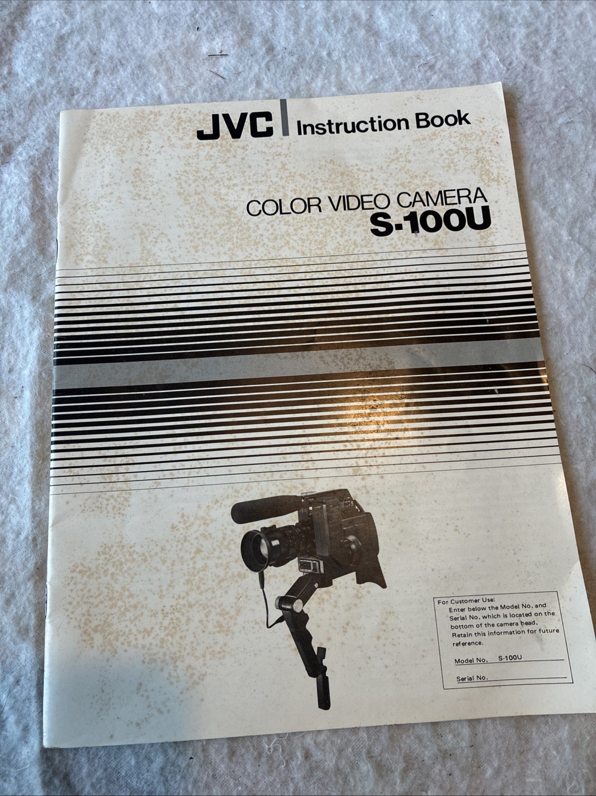 JVC Color Video Camera S-100U Instruction Book