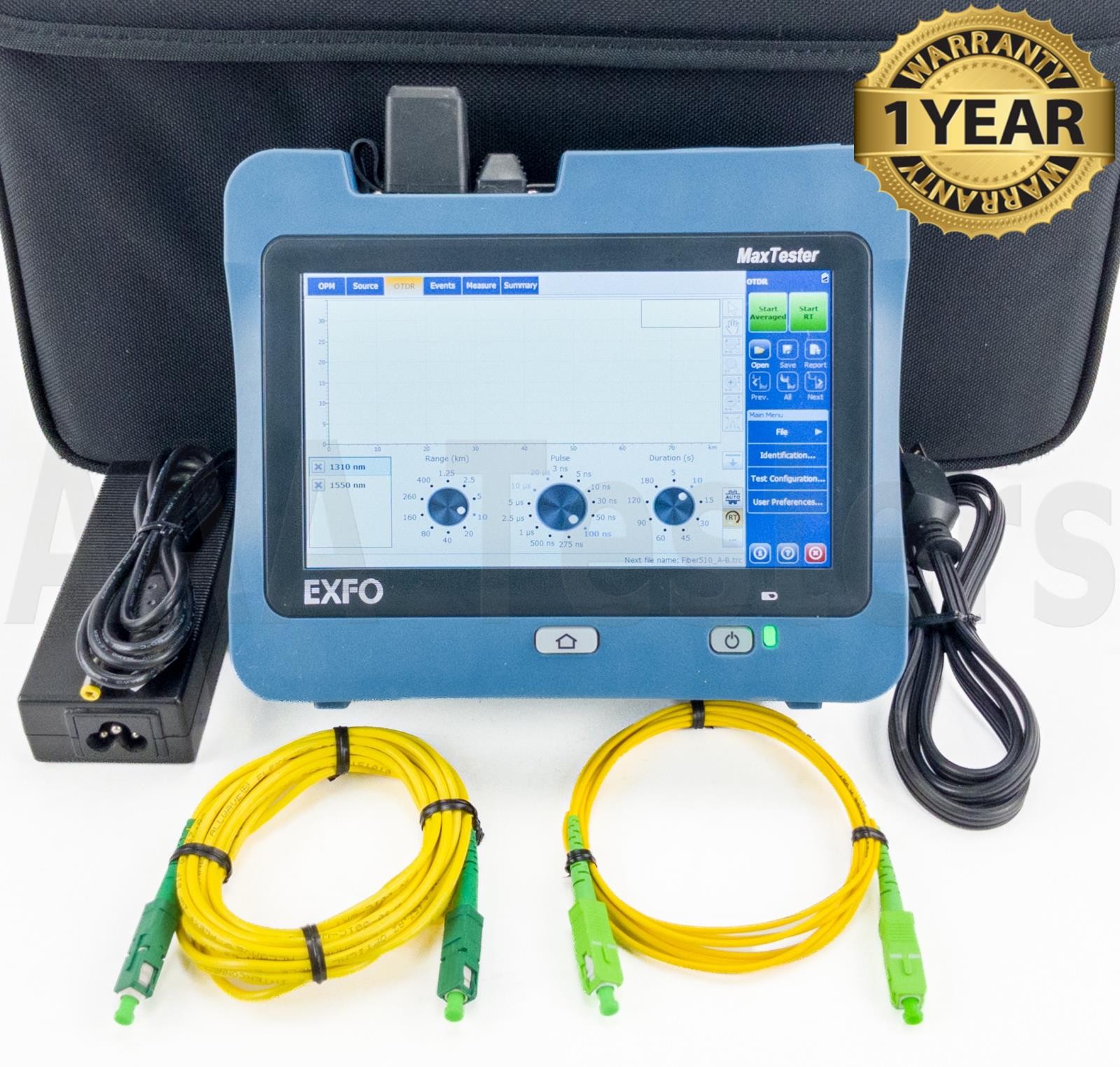 EXFO MAX-715D-SM1 IOLM MaxTester SM 1310/1550 Fiber OTDR
