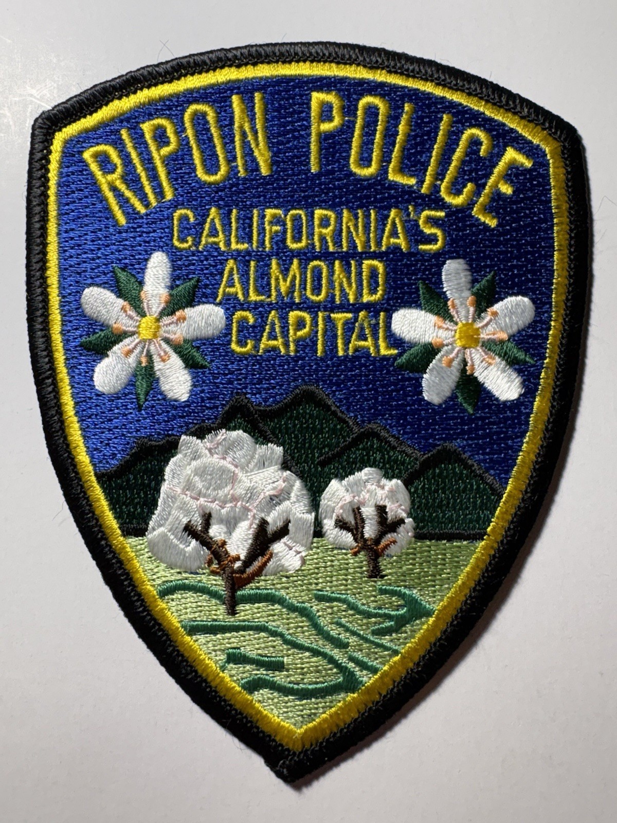 Ripon California Police Patch ~ California’s Almond Capital