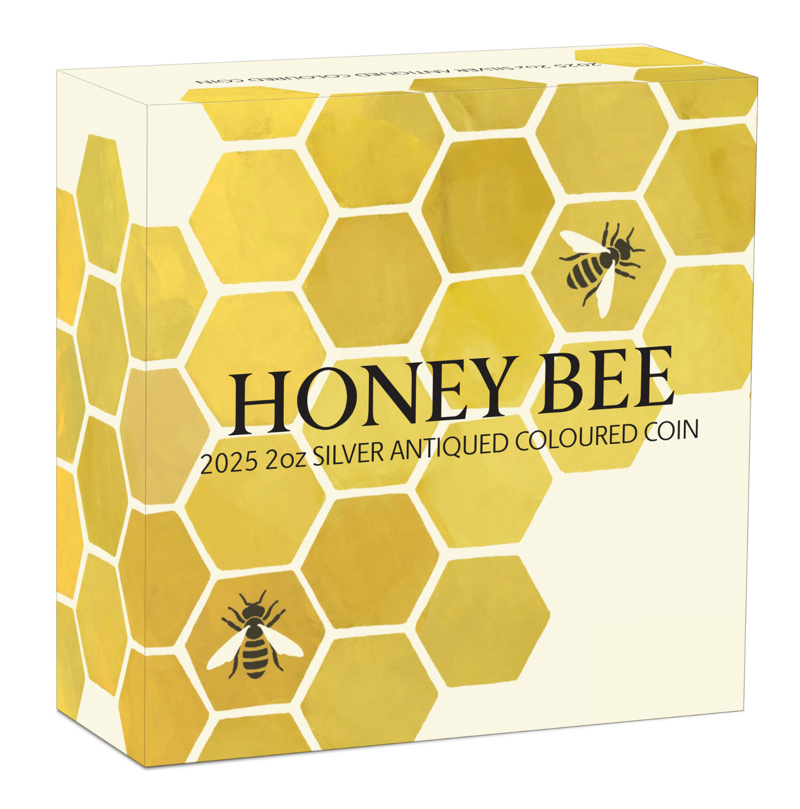 2025 HONEY BEE 2oz .9999 Silver Antiqued Colored $2 Coin