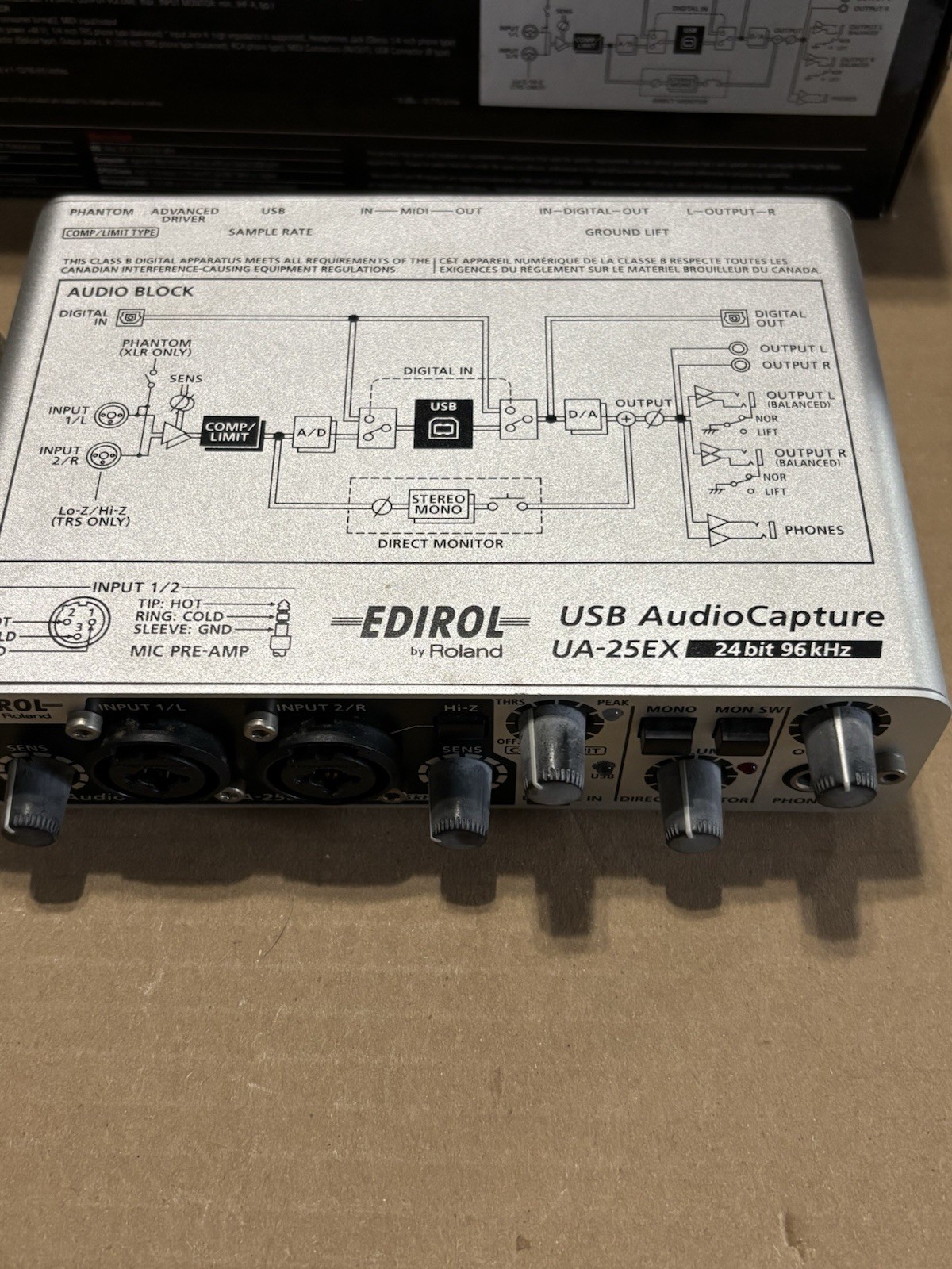 Roland Edirol UA-25EX USB Audio Capture Interface 24Bit / 96kHz
