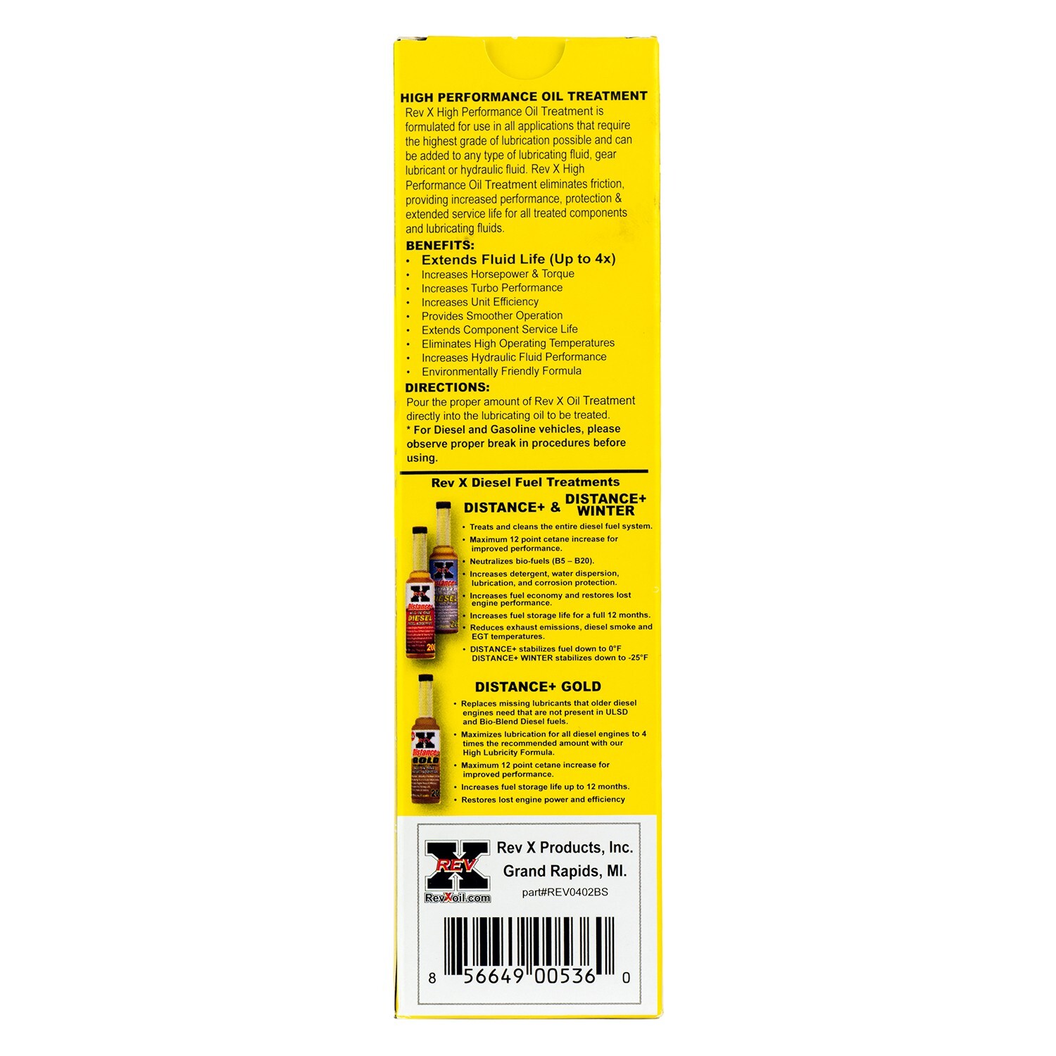 REV X Diesel Engine Treatment Kit - Oil & Fuel Treatment - Cleans Injectors
