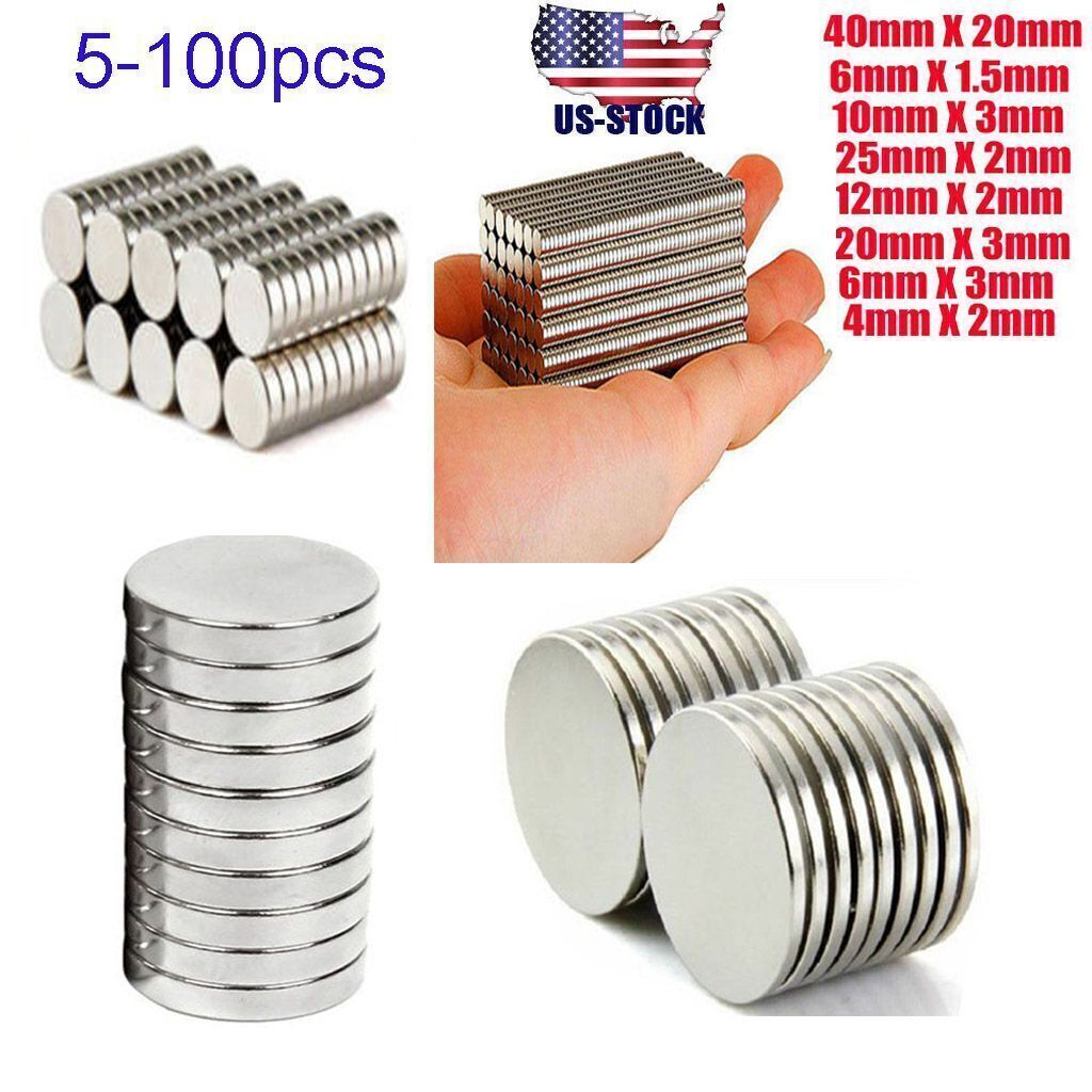 5/10/50/100x N35 Super Strong Round Disc Neodymium Mini Fridge Magnet Rare Earth