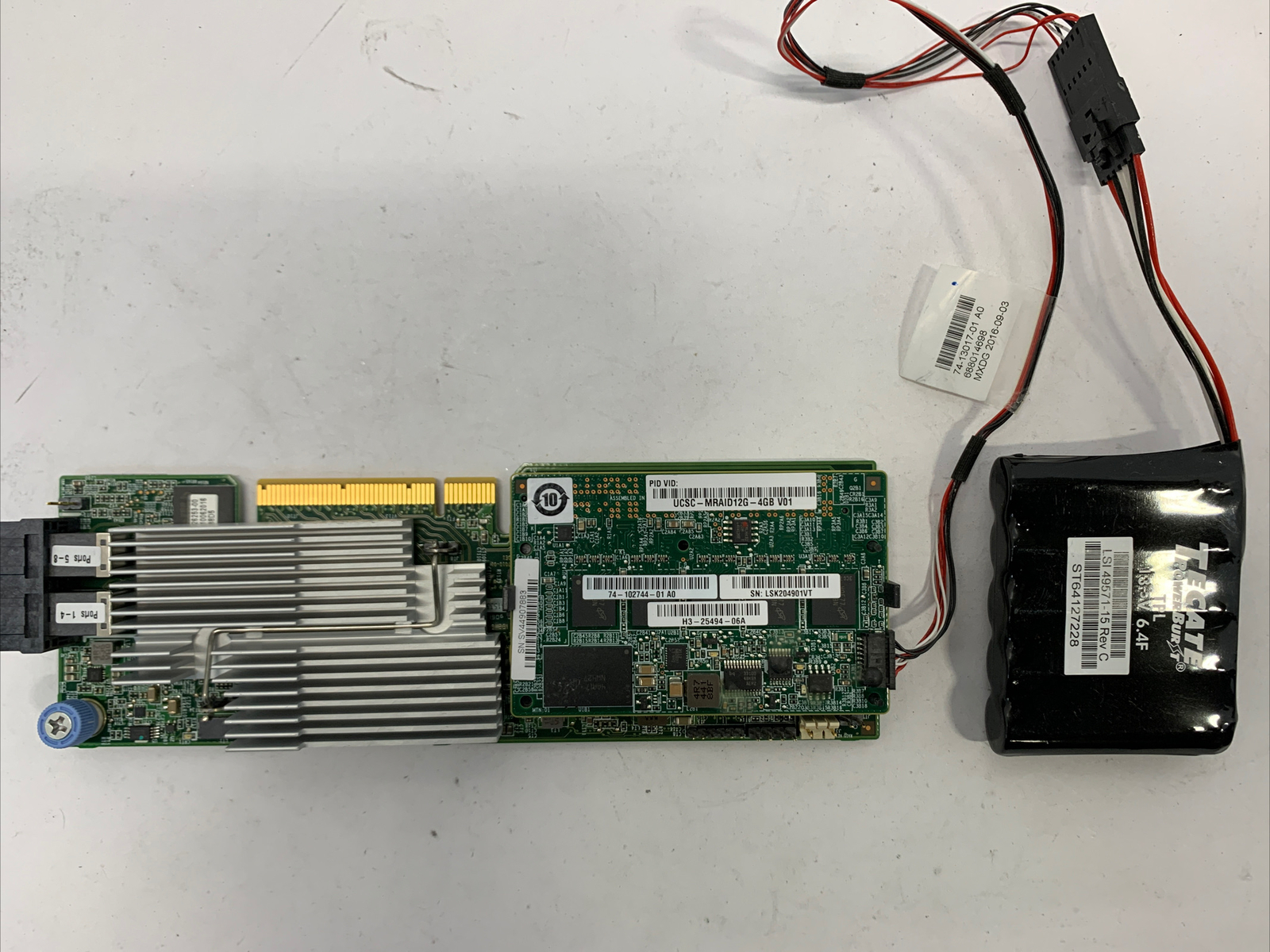 Cisco UCSC-MRAID12G-4GB 12Gb SAS UCS Raid Controller 4G FBWC PCIe Card w/Battery
