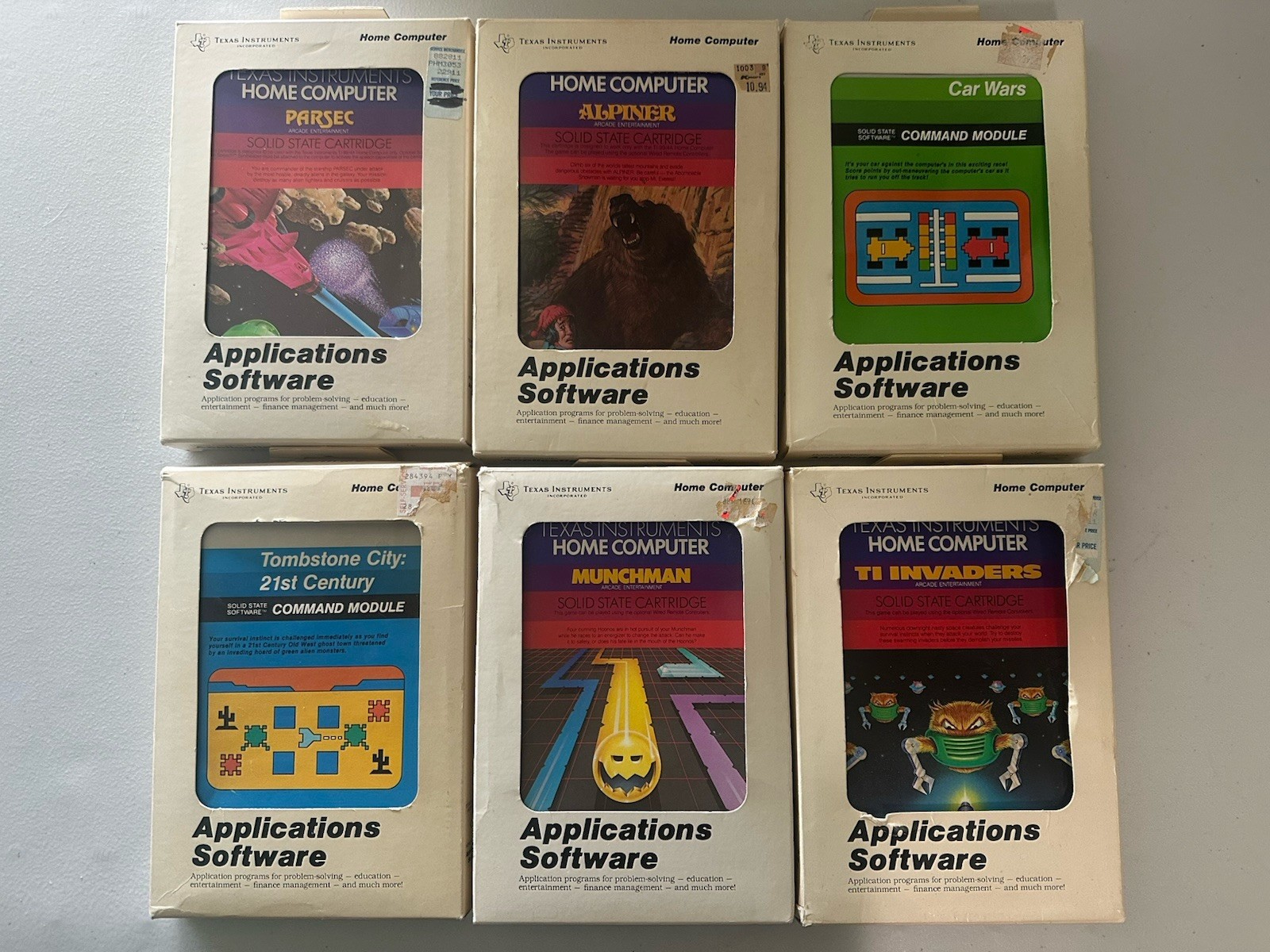 Texas Instruments TI-99/4A Computer & Power Games Bundle W/ 7 Games - UNTESTED