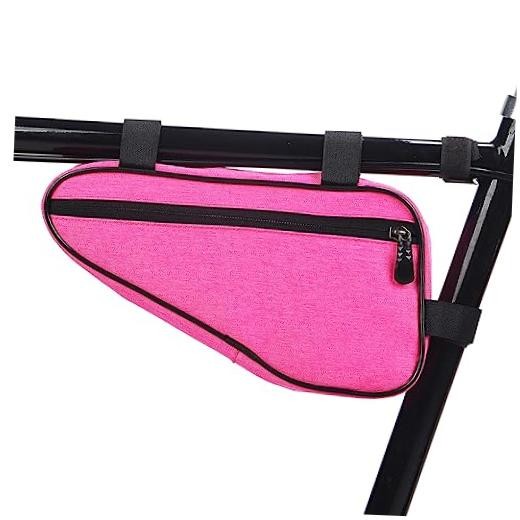 Triangle Bike Bag - Front Frame Triangle Bag, Cycling Accessory, Large Pink