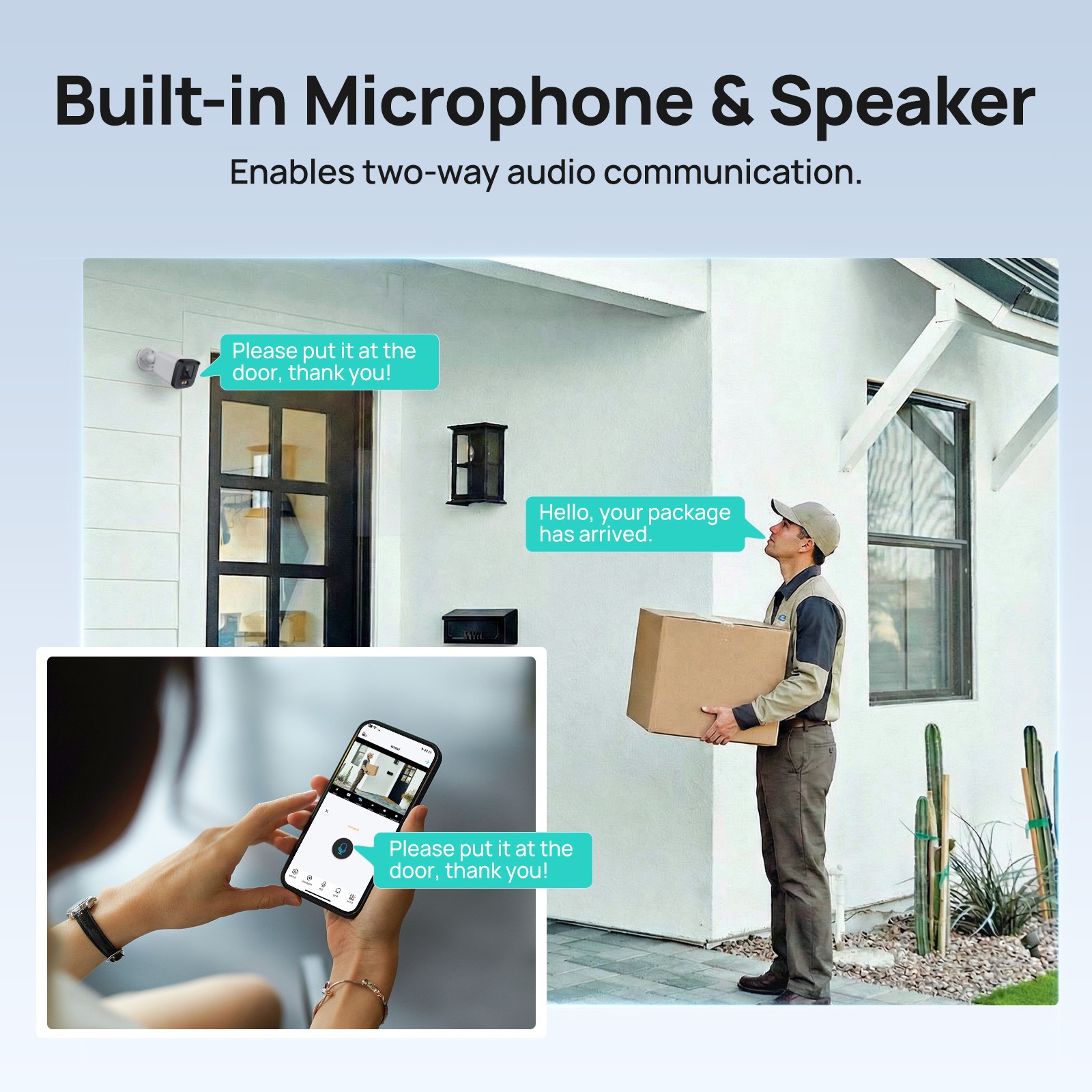 VIKYLIN 5MP Full Color POE Security Camera Built-in MIC Speaker Motion Detection