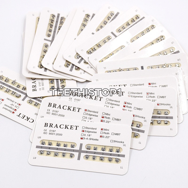 Dental Orthodontic Metal Brackets Brace Mini Slot.018/022 No/3 /345 Hooks