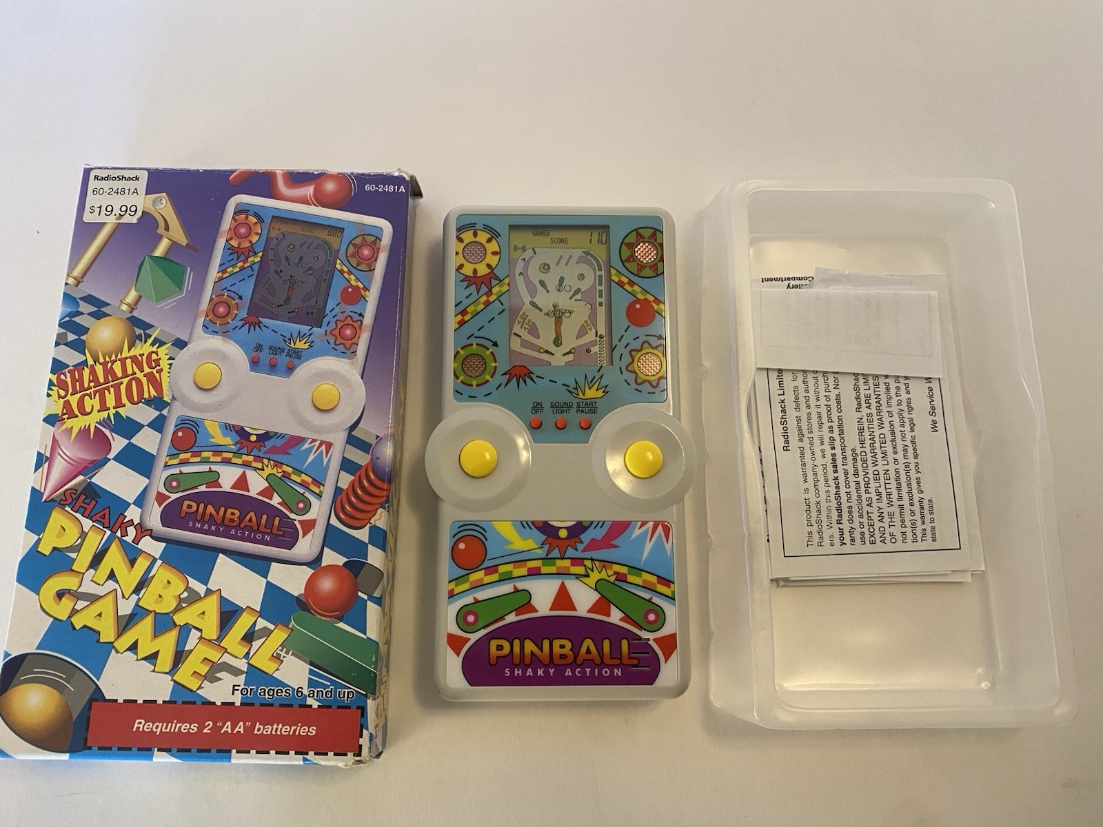 Vtg RADIO SHACK 1996 TANDY HANDHELD SHAKY PINBALL LCD GAME tested Working!