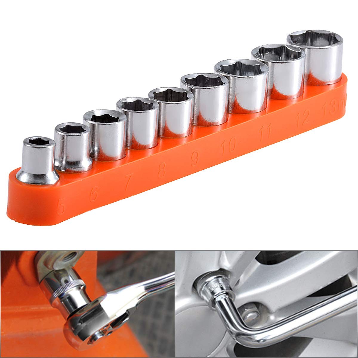 9PCS Impact Adapter and Reducer Set Socket Reducer Adapters Ratchet Socket Ad...