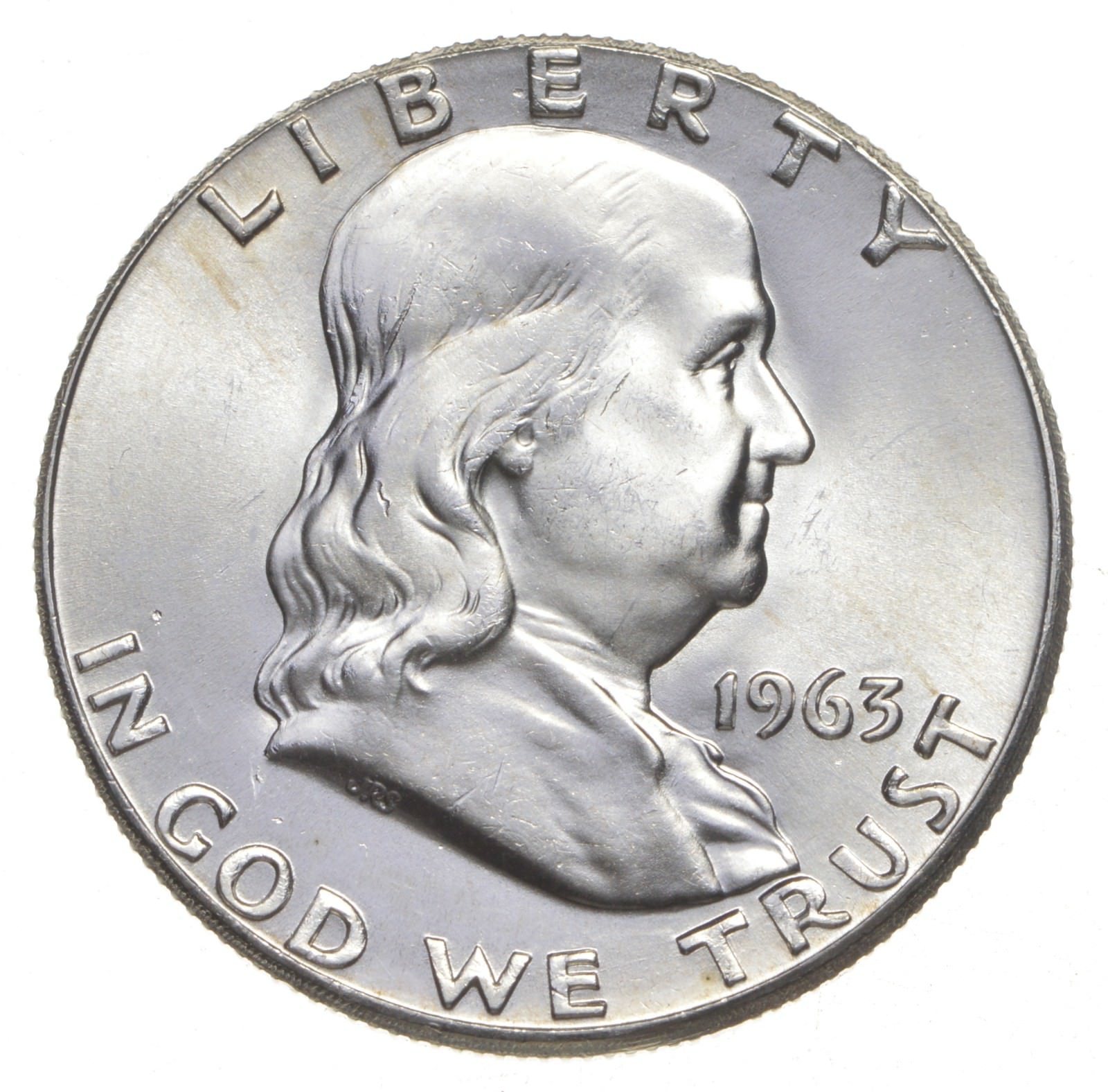 Choice Unc 1963 P Franklin Half Dollar Gem BU From Original Roll