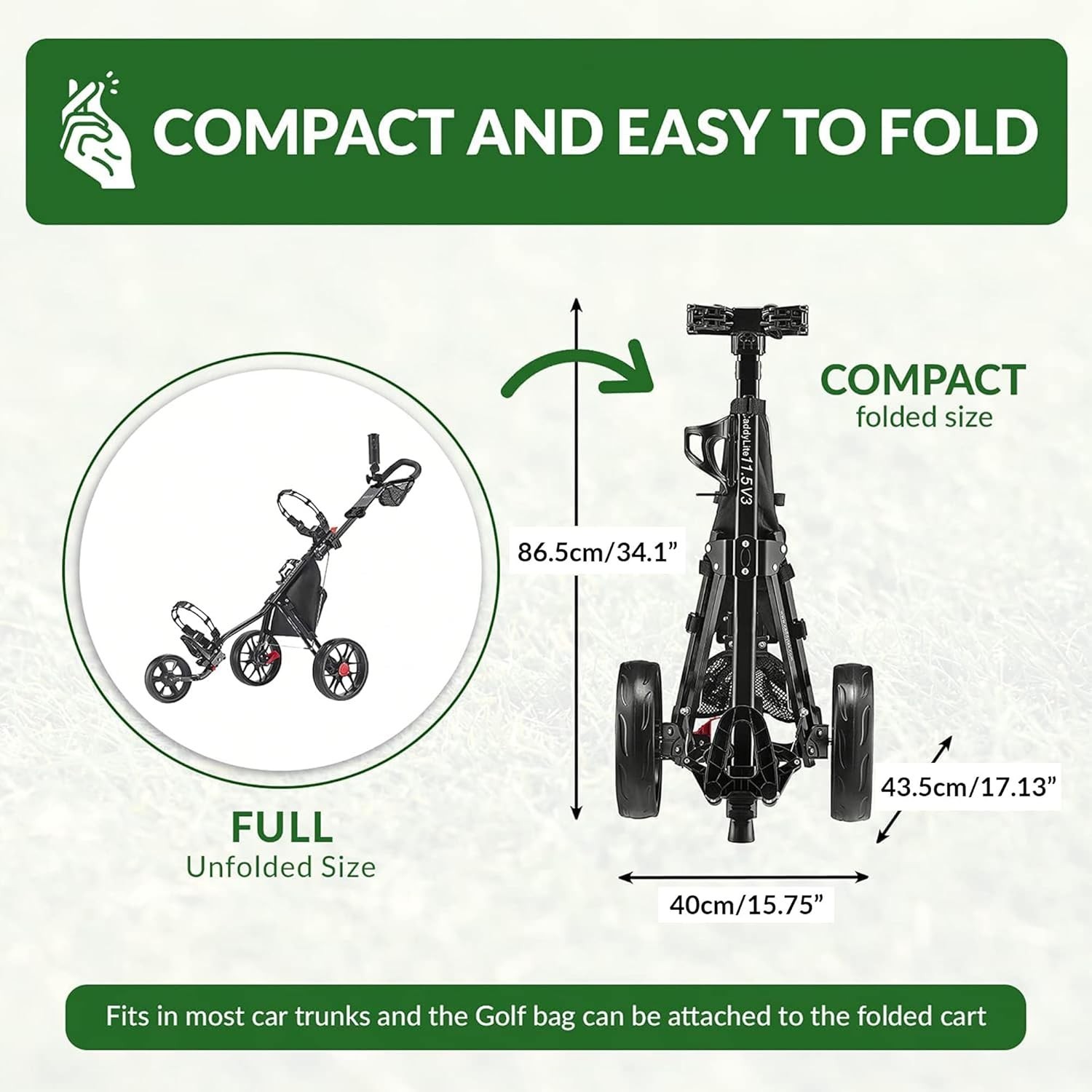 Caddytek CaddyLite 11.5 V3 Golf Push Cart