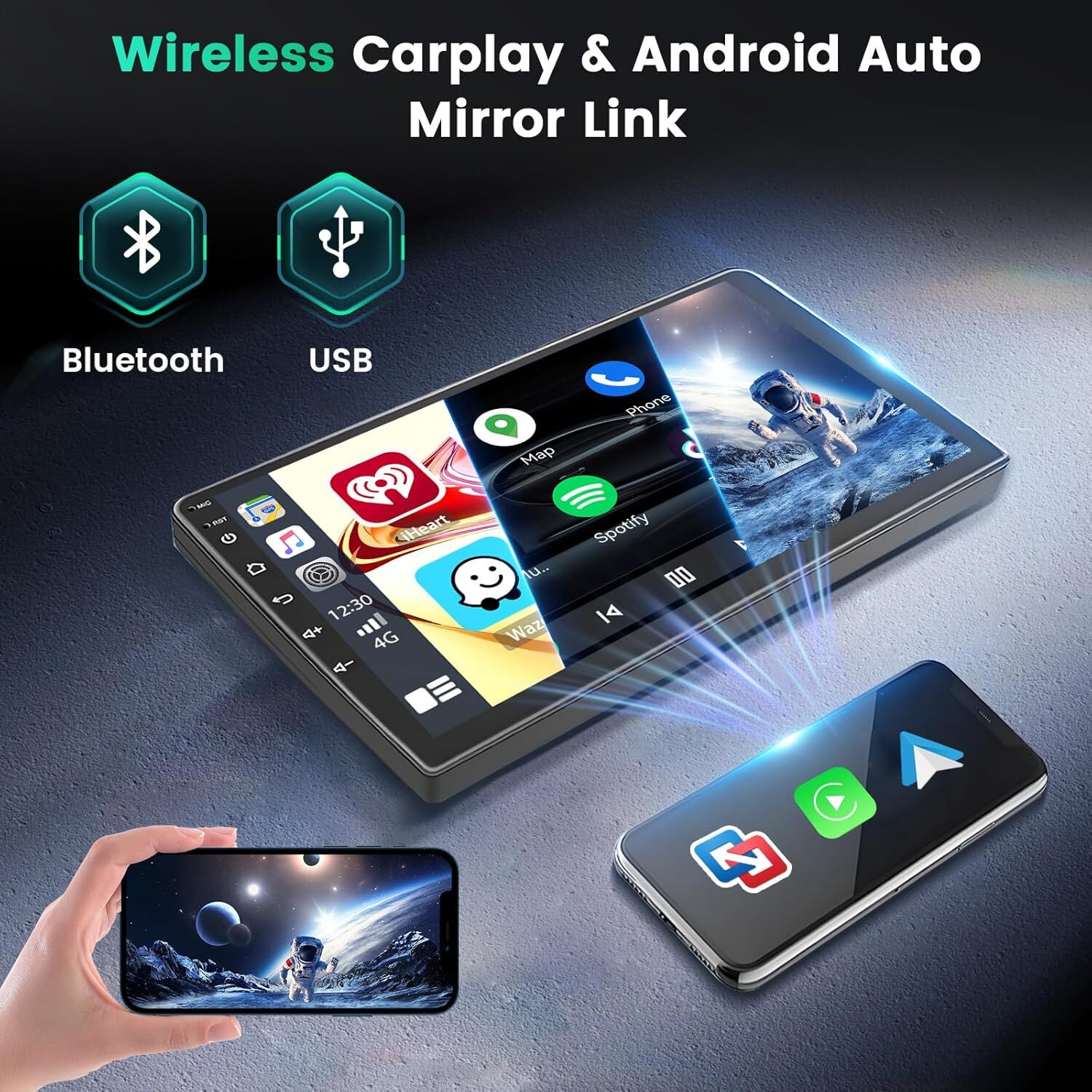CarPlay Android 13 Car Stereo Radio GPS WiFi CAM For Toyota RAV4 2001-2008
