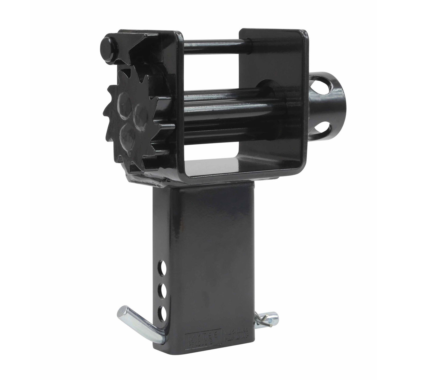Stake Pocket Winch With Kinedyne 4" x 30' Winch Strap with Flat Hook - Gold