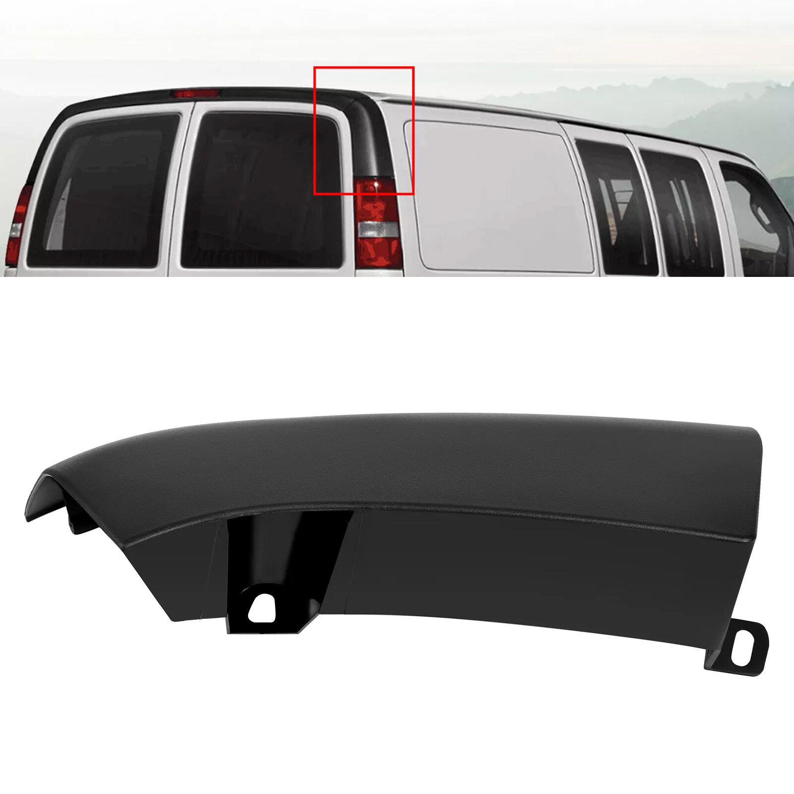 For Chevy Express/GMC Savana 2003-2023 Rear Right Corner Trim Molding Applique
