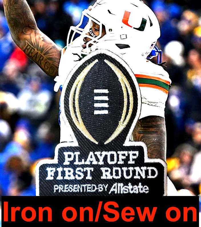 First Round Playoff Patch College Playoff Football Patch Miami Hurricanes