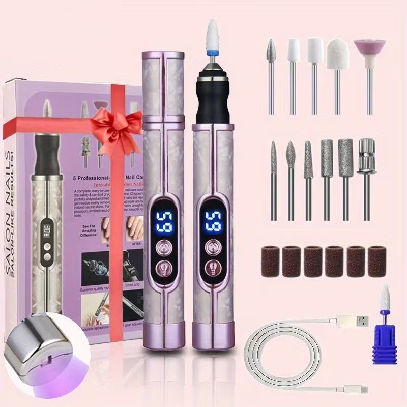 Specialty Nail Drill Machine Kit, Portable Wireless Electric Nail Drill, Nail