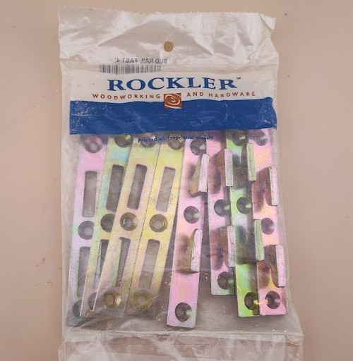 4" Inch Zinc Plated Steel Bed Rail Fastener Rockler #28589