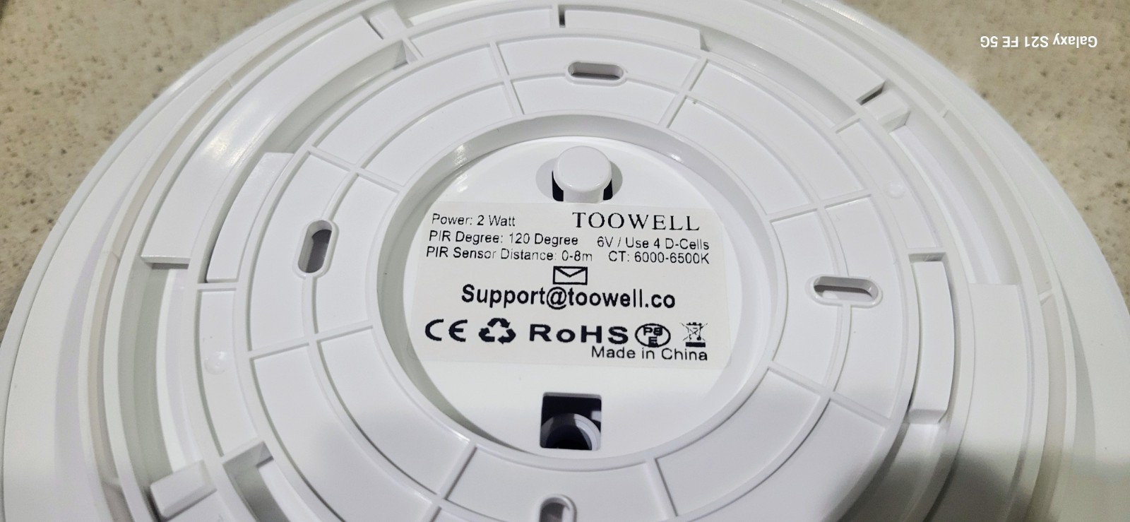 Toowell Minamalism Led Motion Sensor Ceiling Light Battery Operated 📌📌📌