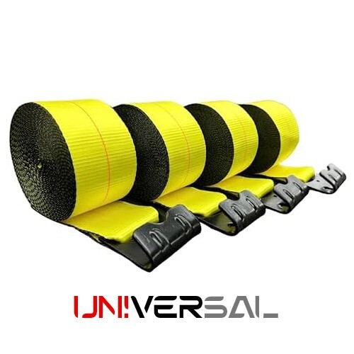 4"x30' Truck Winch Straps Tie Down w/ Flat Hooks – 4 Pack Heavy Duty