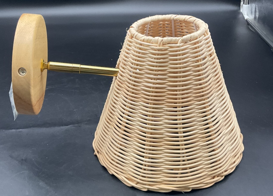 New Country Rustic Imitation Rattan Woven Wall Sconce