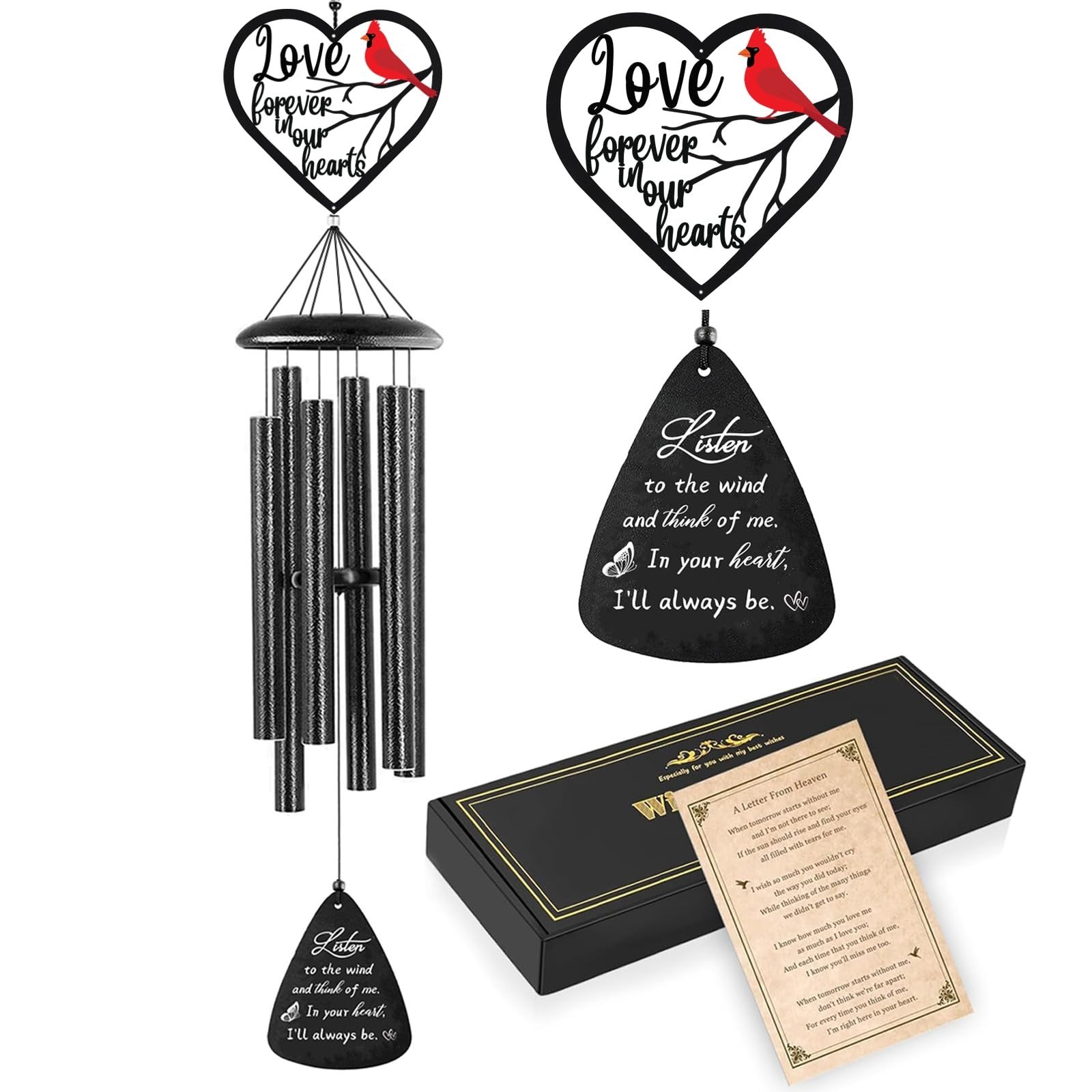 VENBEEL Memorial Sympathy Gifts, 36" Memorial Wind Chimes for Loss of Loved O...